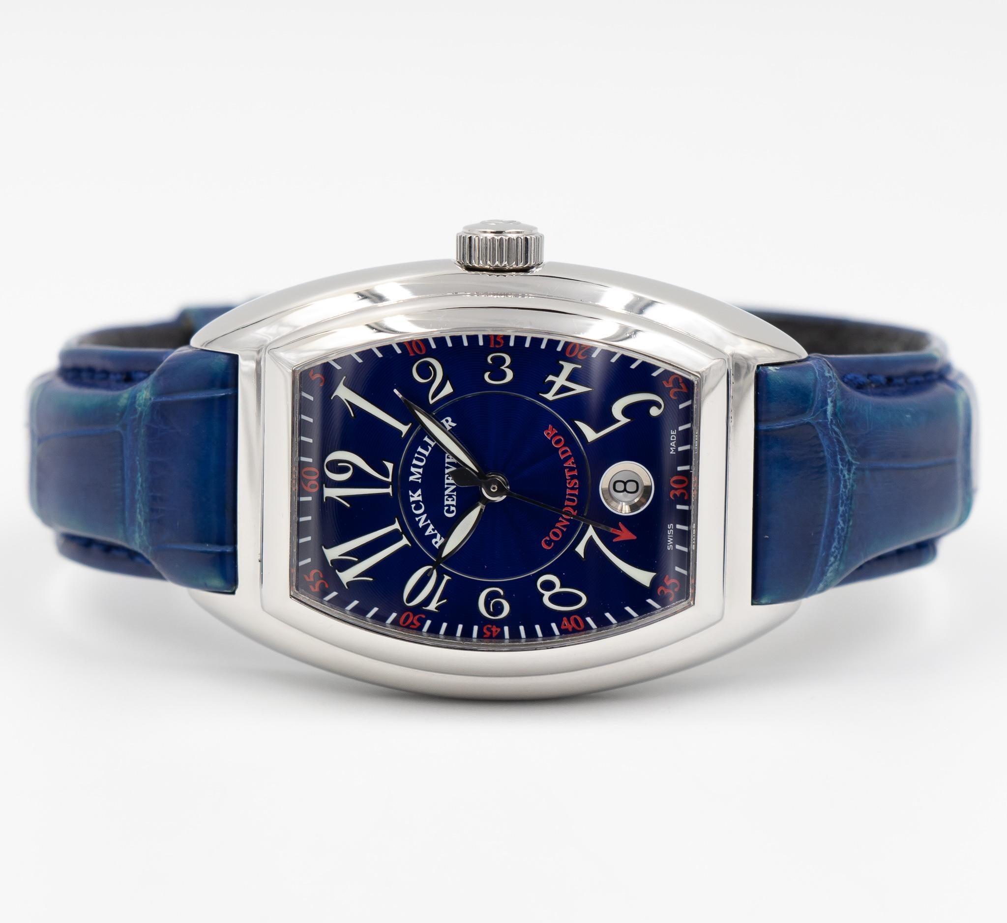 Franck Muller Conquistador 8005 SC, Blue Dial Men's Watch In Good Condition In Carmel, IN