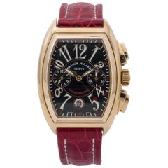 Franck Muller Conquistador 8005KCC 18 Karat Rose Gold Black Dial