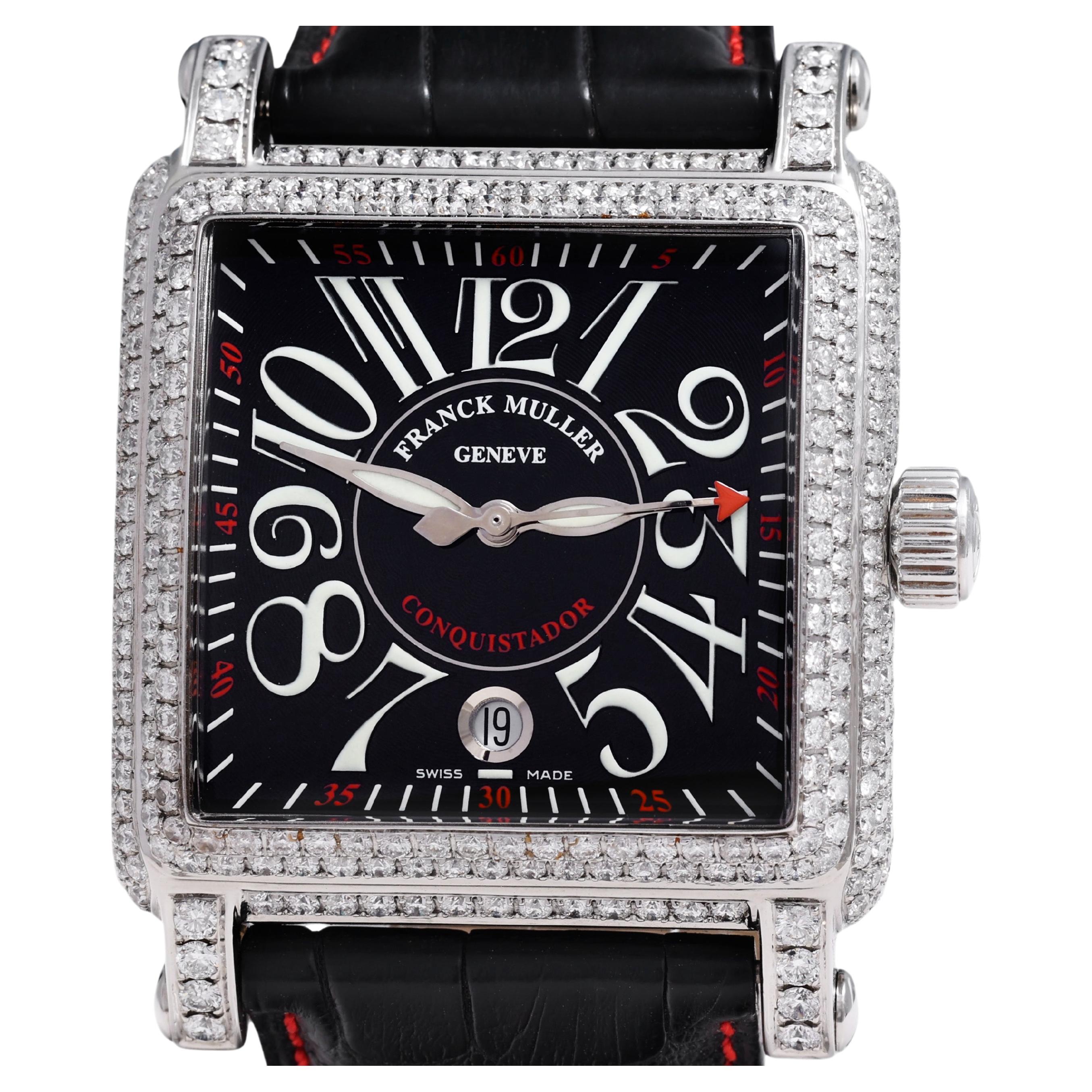 Franck Muller Conquistador Cortez 10000 H SC  Montre-bracelet Pavé Diamants