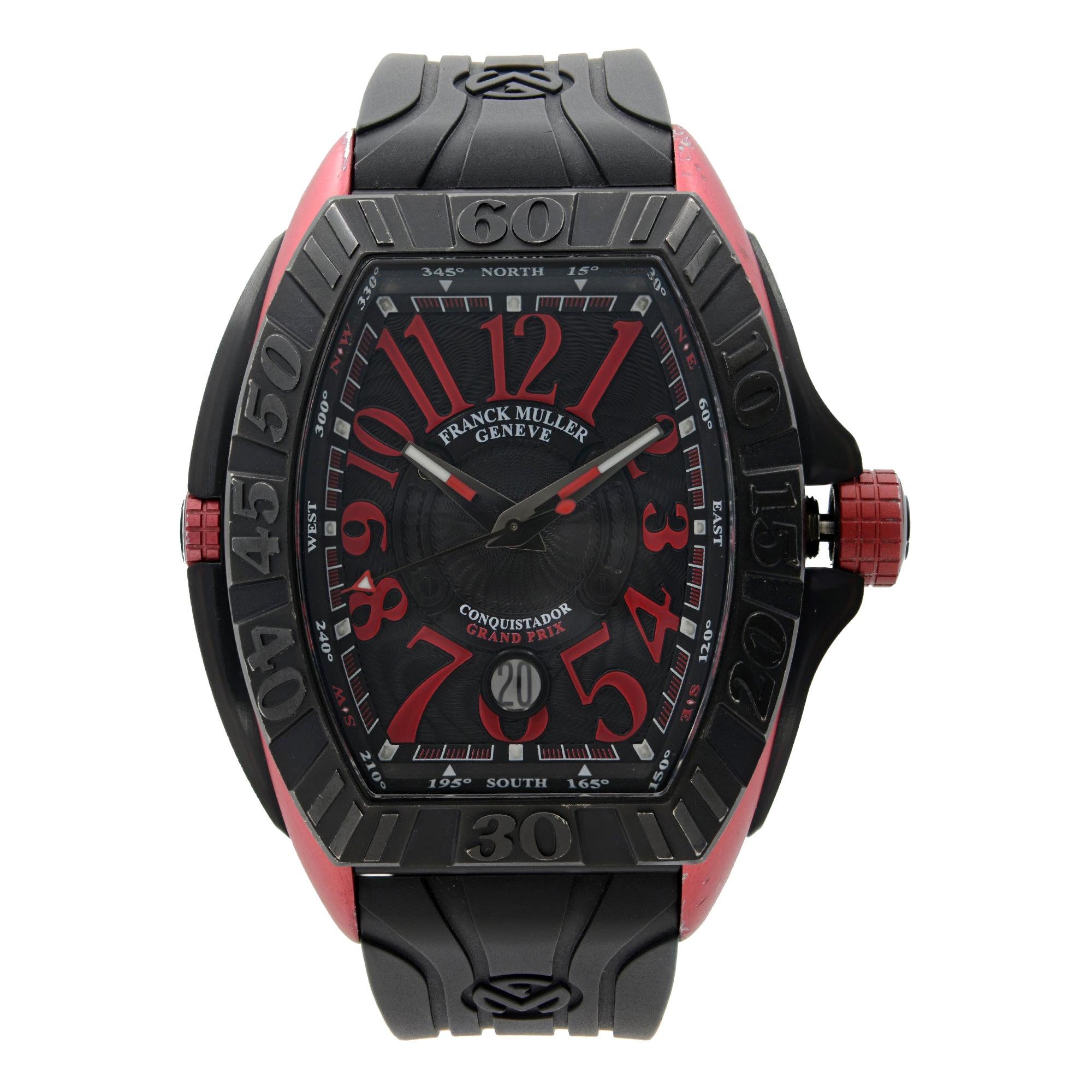 Franck Muller Conquistador Grand Prix Titan-Uhr mit schwarzem Zifferblatt 8900 SC DT GPG
