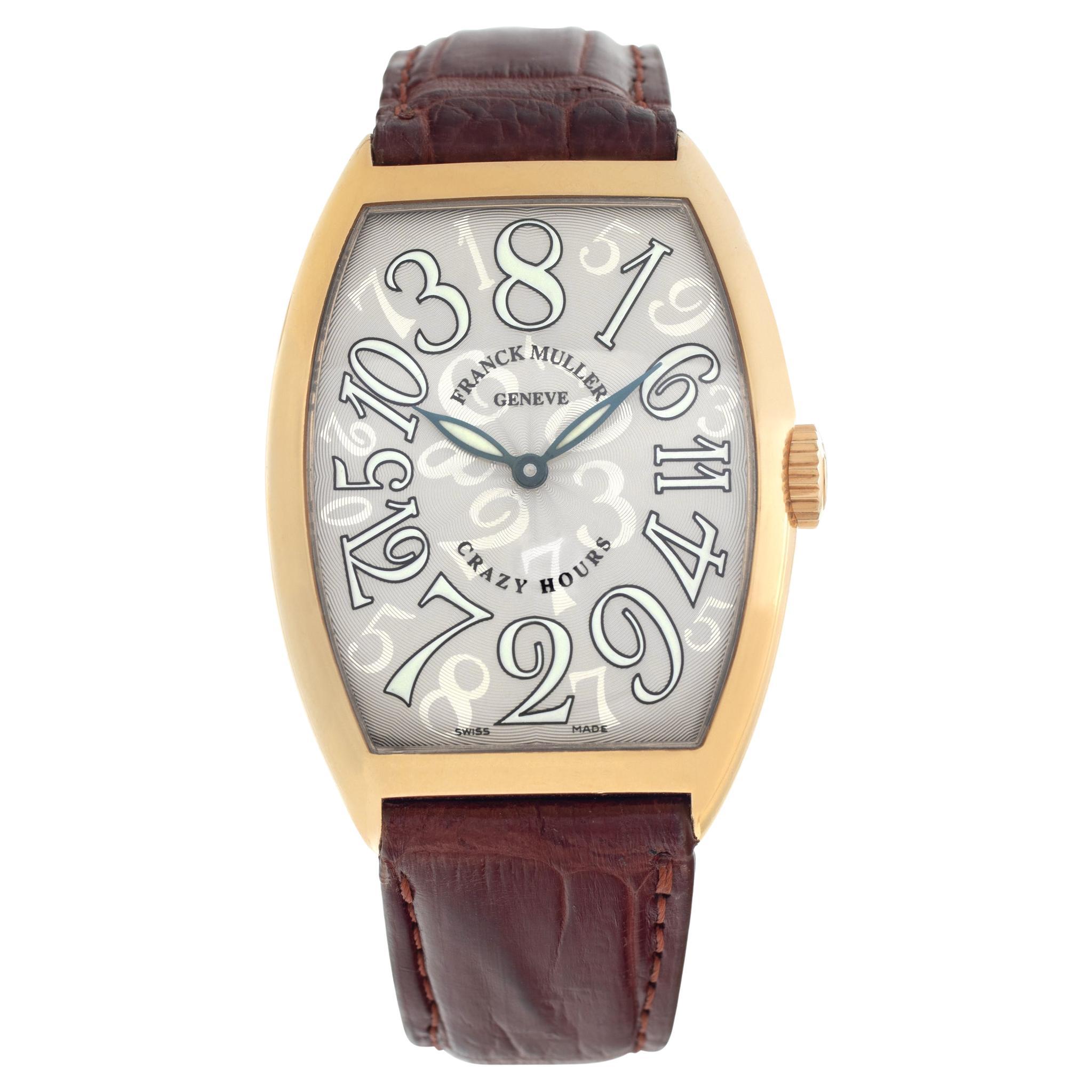 Franck Muller Crazy Hour 18k Rose Gold Wristwatch Ref 7851
