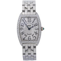 Franck Muller Curvex 1752QZD Factory Diamond Silver Dial Ladies Watch