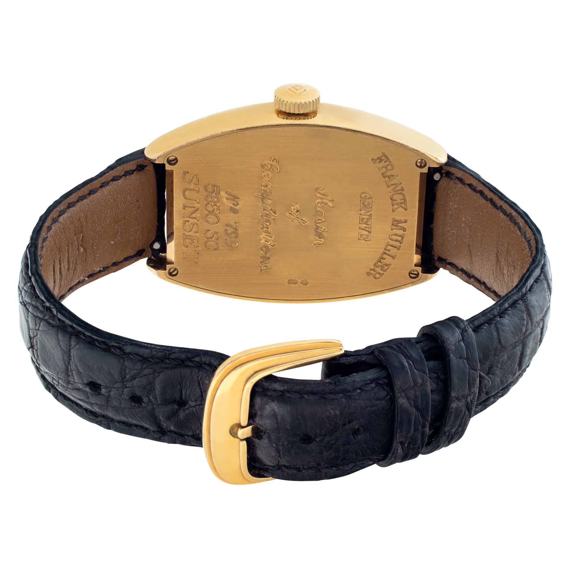 Women's or Men's Franck Muller Curvex 18k Yellow Gold Wristwatch Ref 5850sc