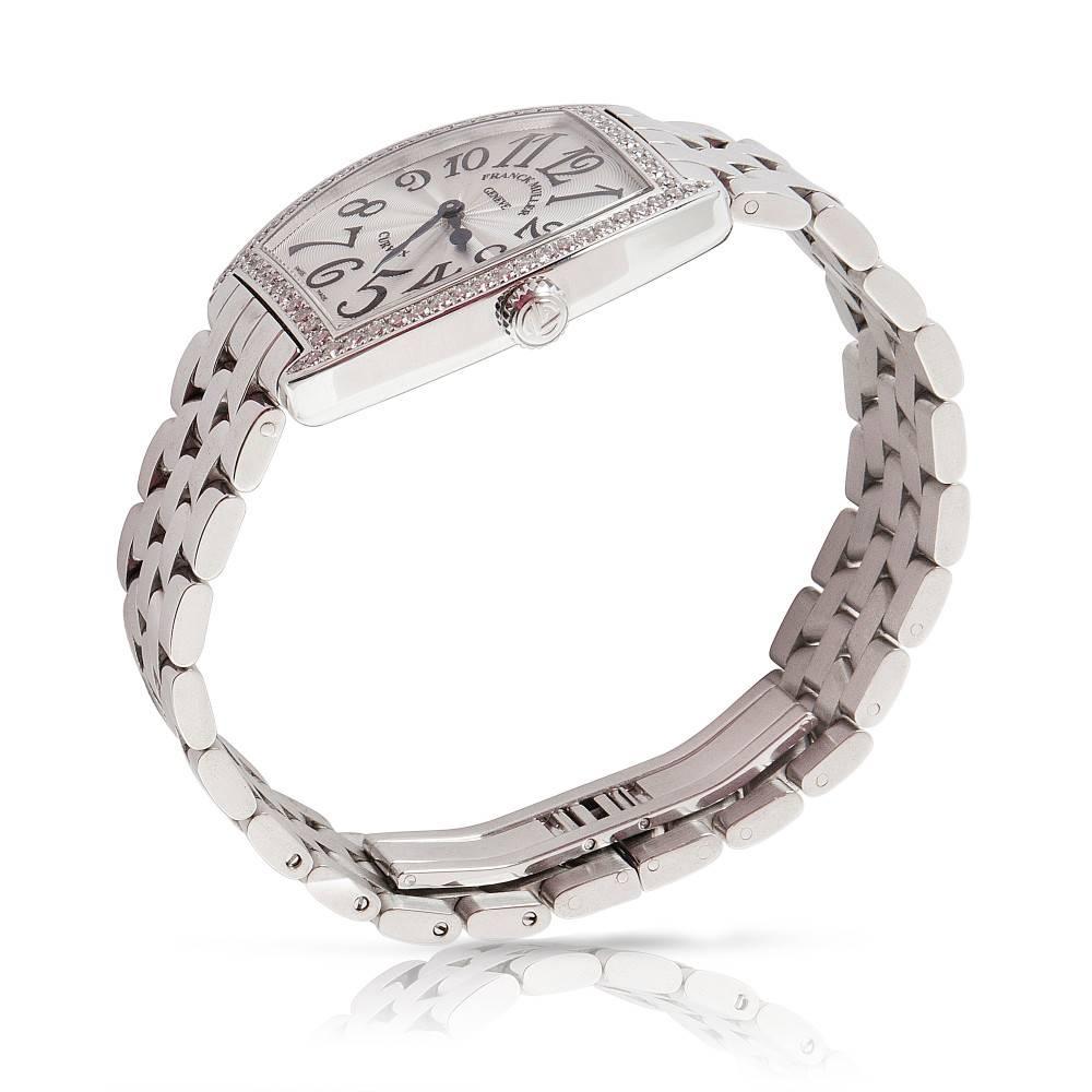 Women's or Men's Franck Muller Stainless Steel Diamond Curvex Quartz Wristwatch