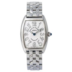 Franck Muller Curvex Casablanca 1752QZ Ladies Quartz Watch SS White Dial