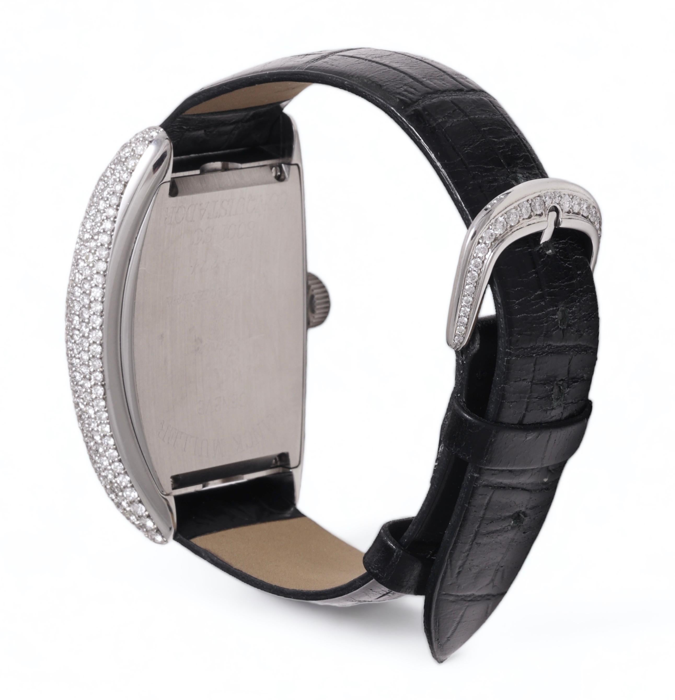 Franck Muller Diamonds Conquistador Automatic Wristwatch Ref. 8001 SC Full Set For Sale 3