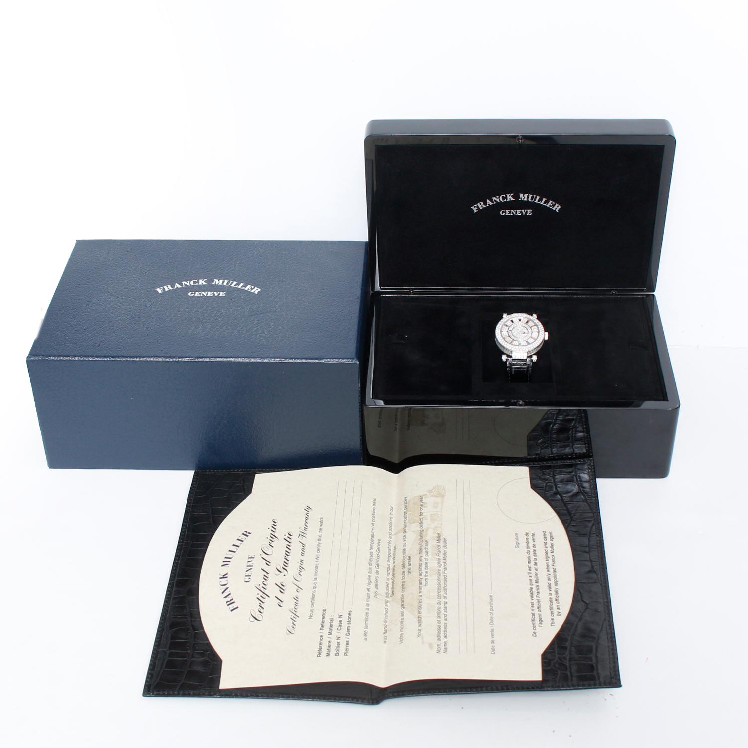 Franck Muller Double Mystery 18K White Gold Diamond Watch DRM D 2R CD 2