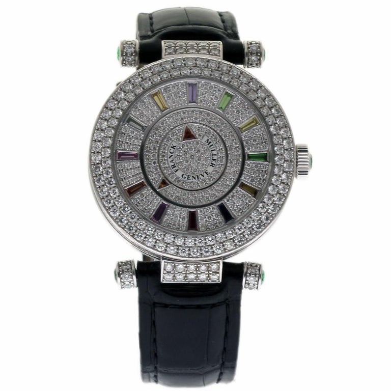 Franck Muller Double Mystery Automatic White Gold Diamond 2 Year ...