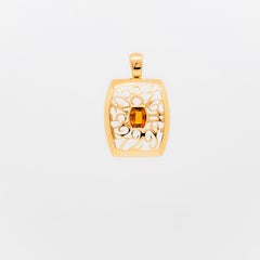 Franck Muller Estate Citrine Pendant in 18 Karat Yellow Gold