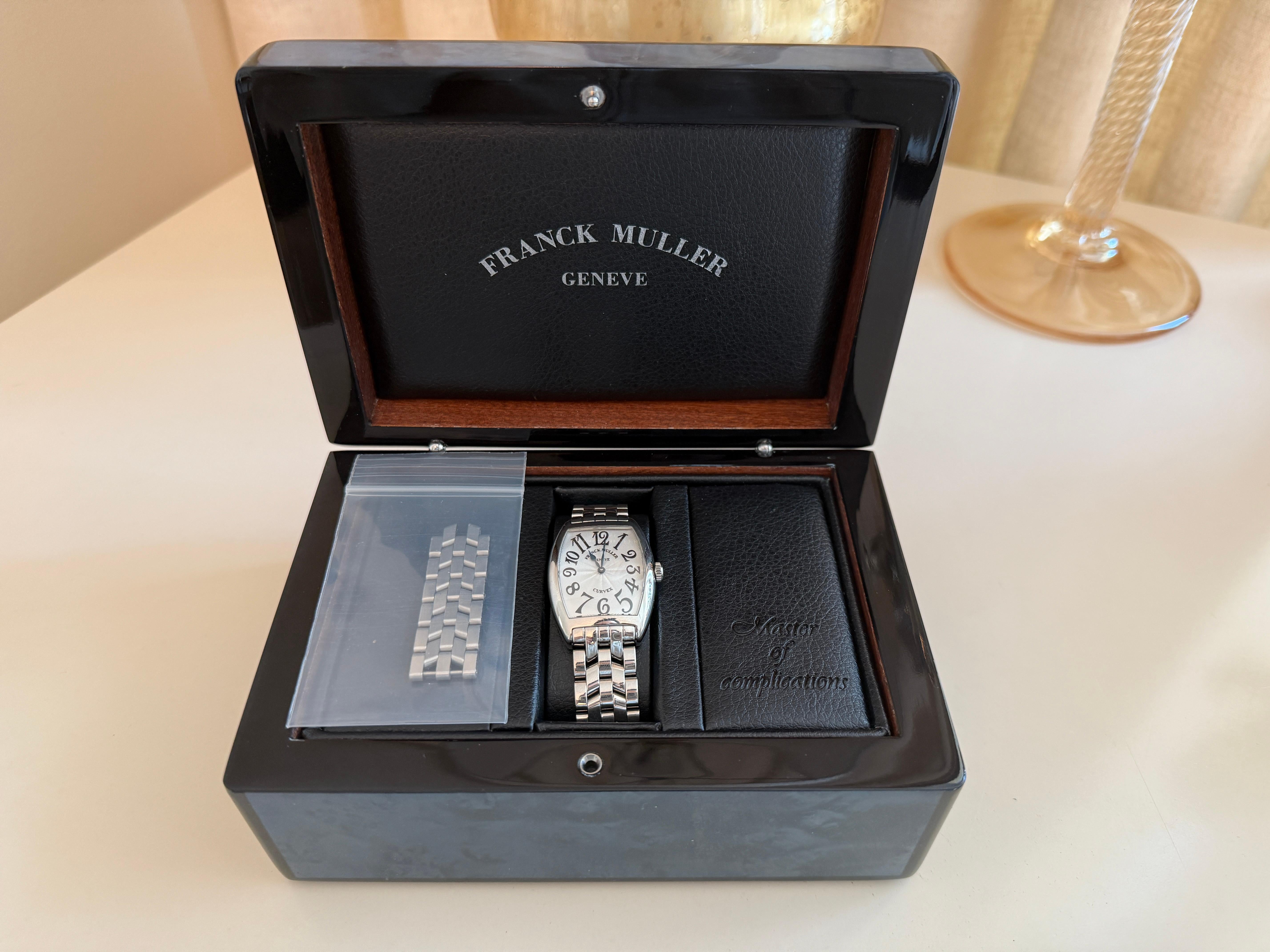 Franck Muller Geneve Cintree Curvex Orologio con quadrante argento In condizioni ottime in vendita a Toronto, CA
