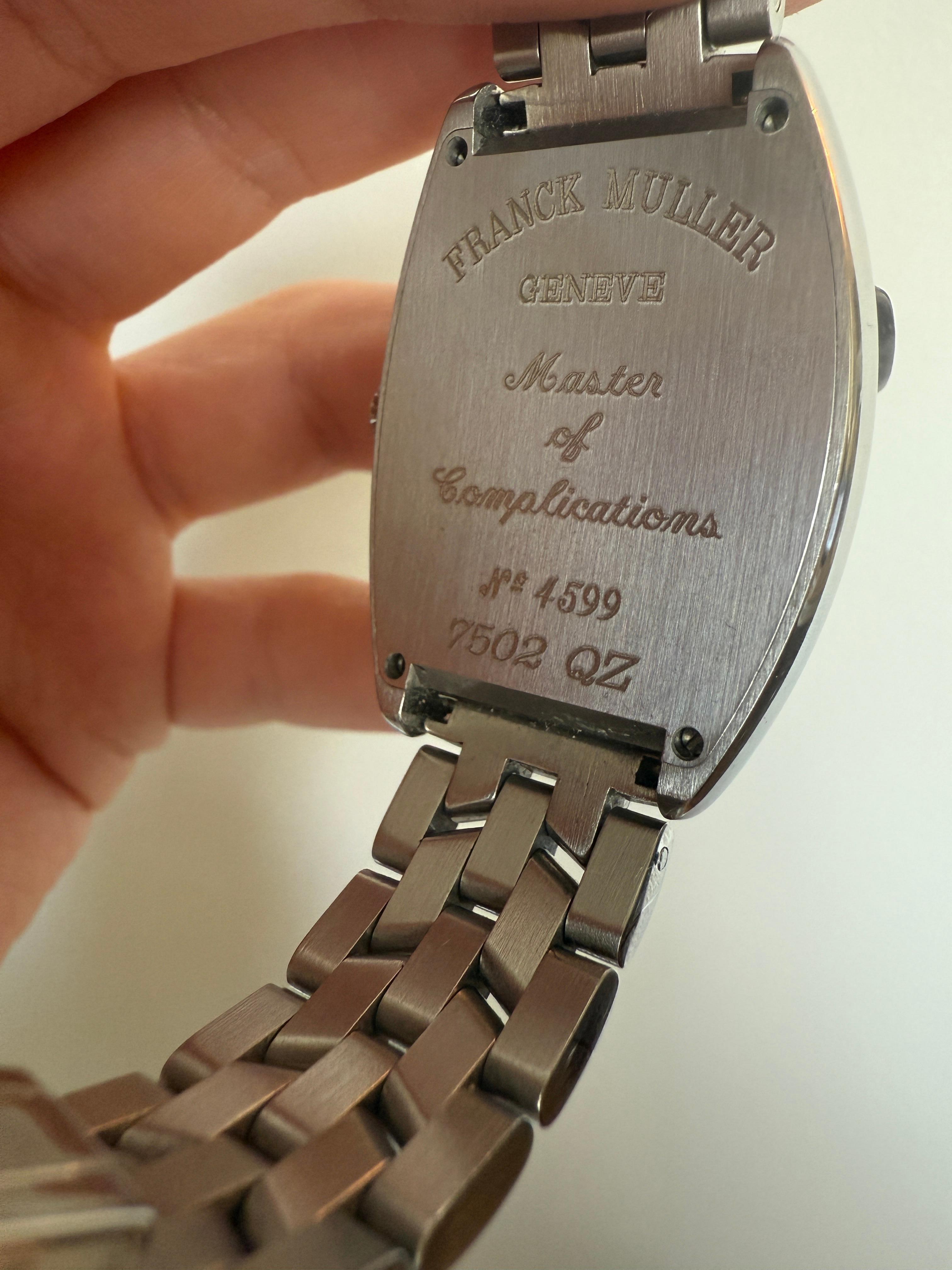 Franck Muller Geneve Cintree Curvex Orologio con quadrante argento in vendita 4