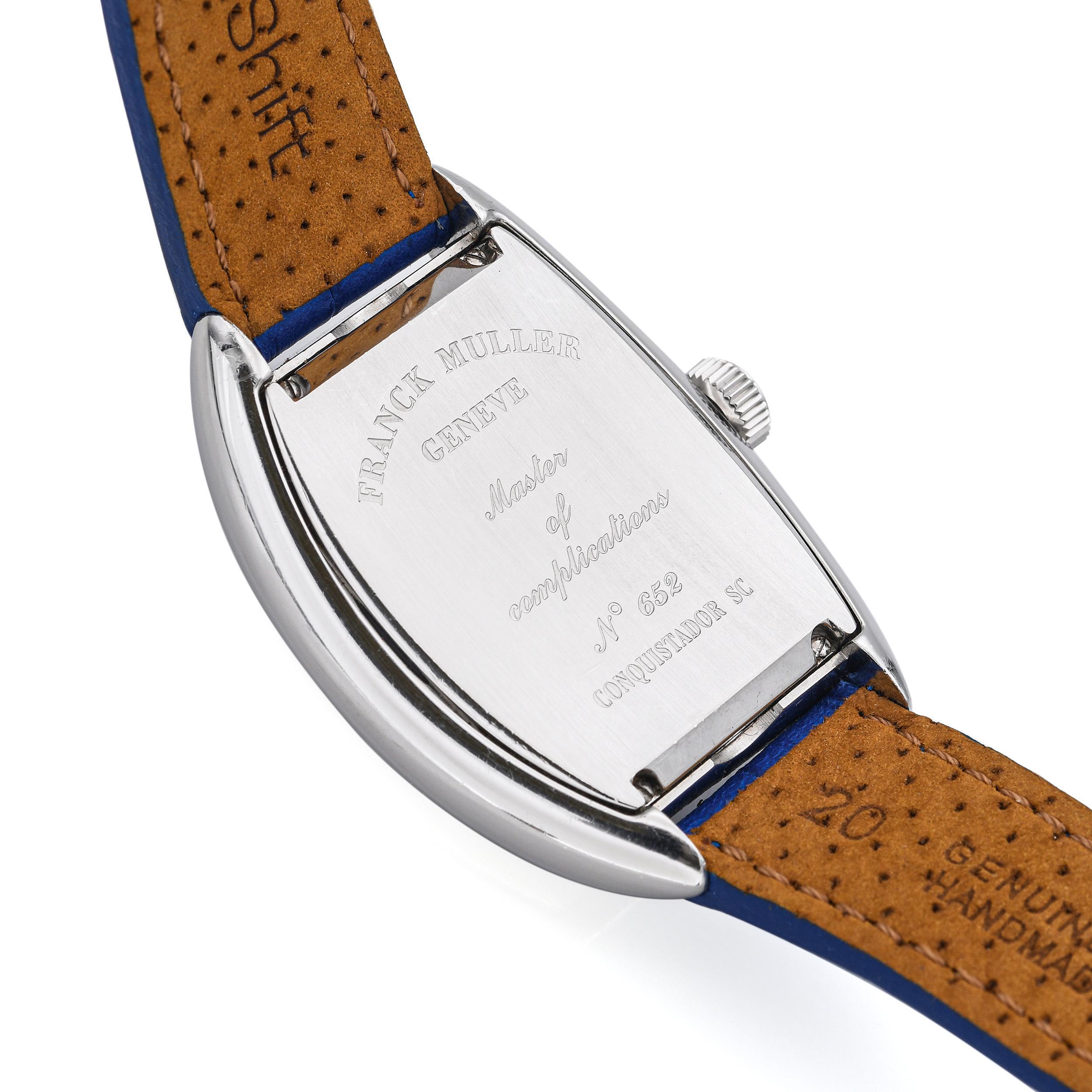 Franck Muller Geneve Conquistador Edelstahl-Automatik Herrenuhr Nr. 652 für Damen oder Herren im Angebot