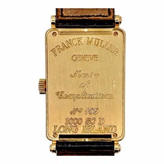 Franck Muller Gold Long Island Model Automatic Diamond Bezel Wrist Watch