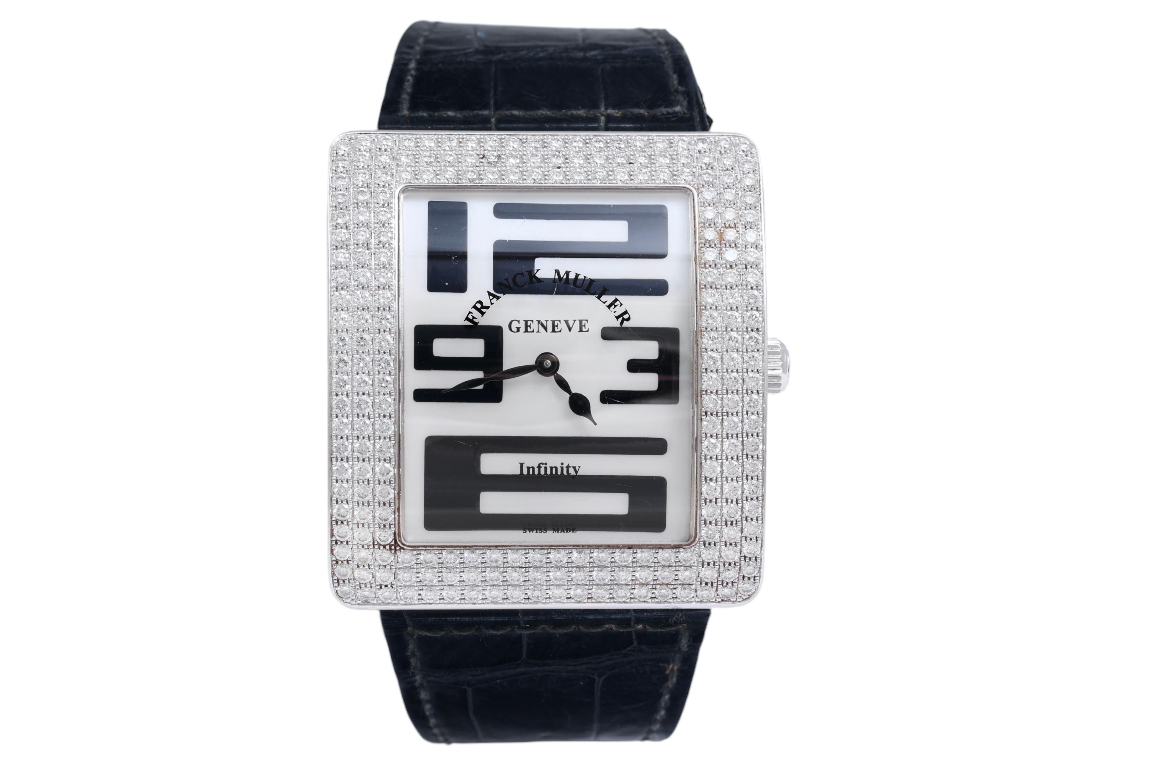Franck Muller Infinity Vollpavé-Diamant-Quarz-Armbanduhr, Ref 3740 QZ im Angebot 2