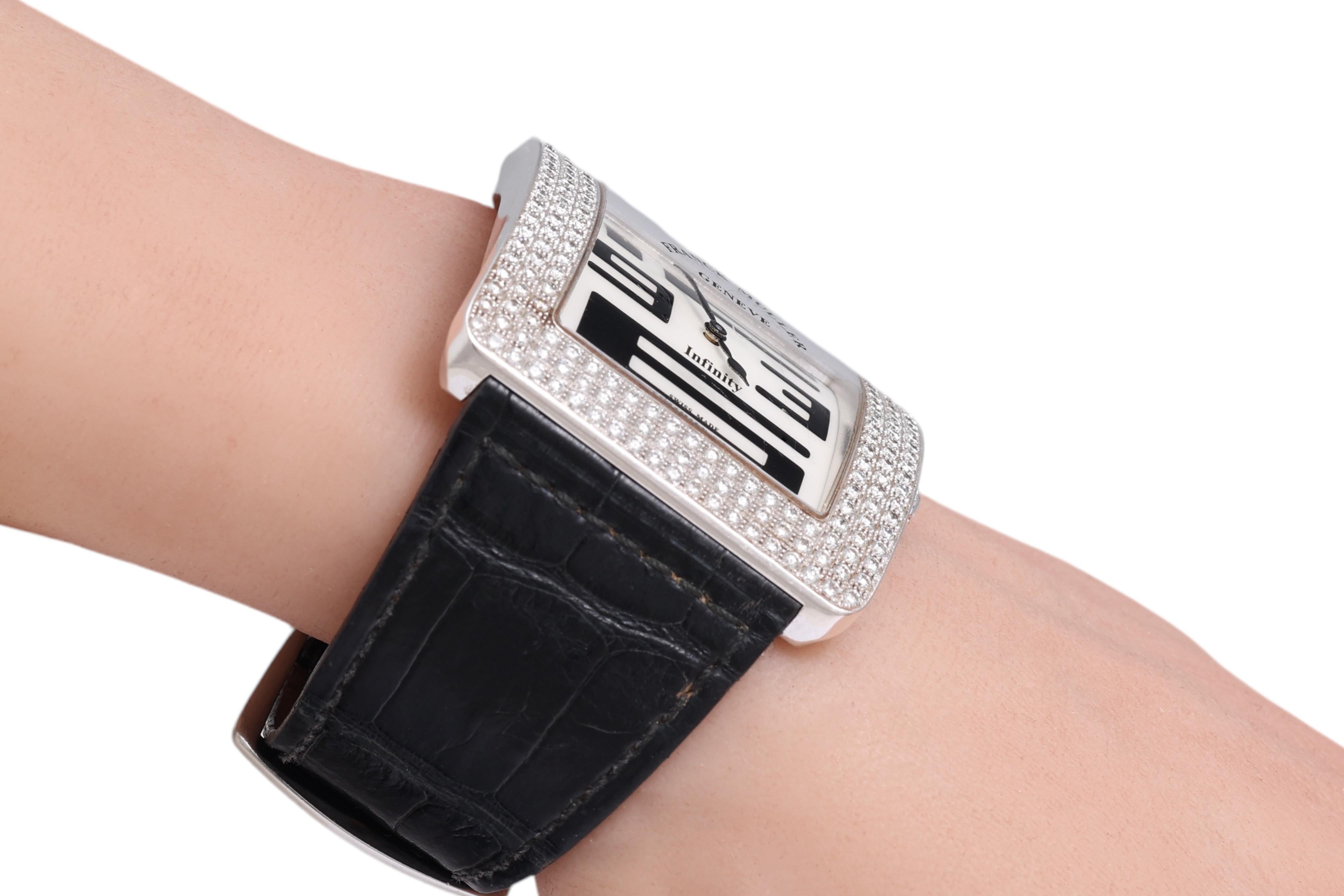 Franck Muller Infinity Vollpavé-Diamant-Quarz-Armbanduhr, Ref 3740 QZ im Angebot 9