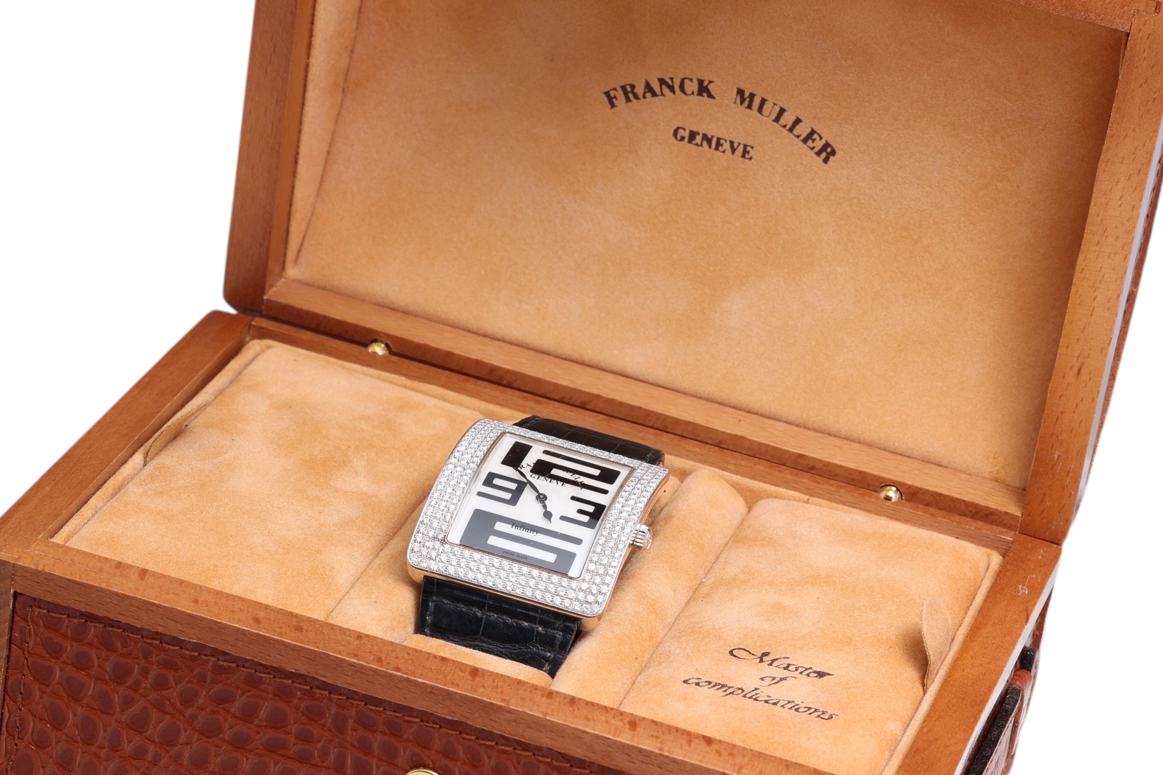 Franck Muller Infinity Vollpavé-Diamant-Quarz-Armbanduhr, Ref 3740 QZ im Angebot 14