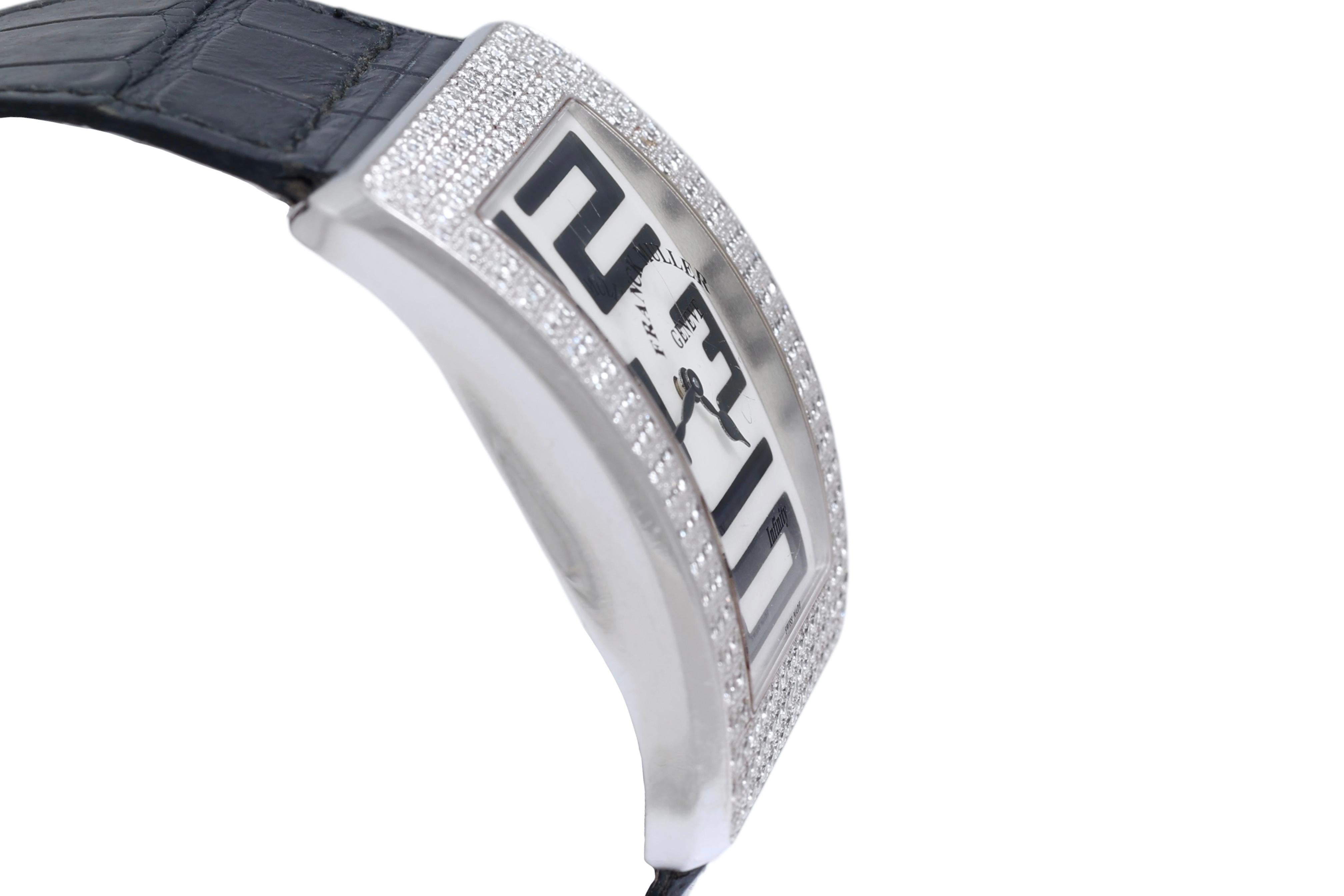 Franck Muller Infinity Vollpavé-Diamant-Quarz-Armbanduhr, Ref 3740 QZ im Zustand „Hervorragend“ im Angebot in Antwerp, BE
