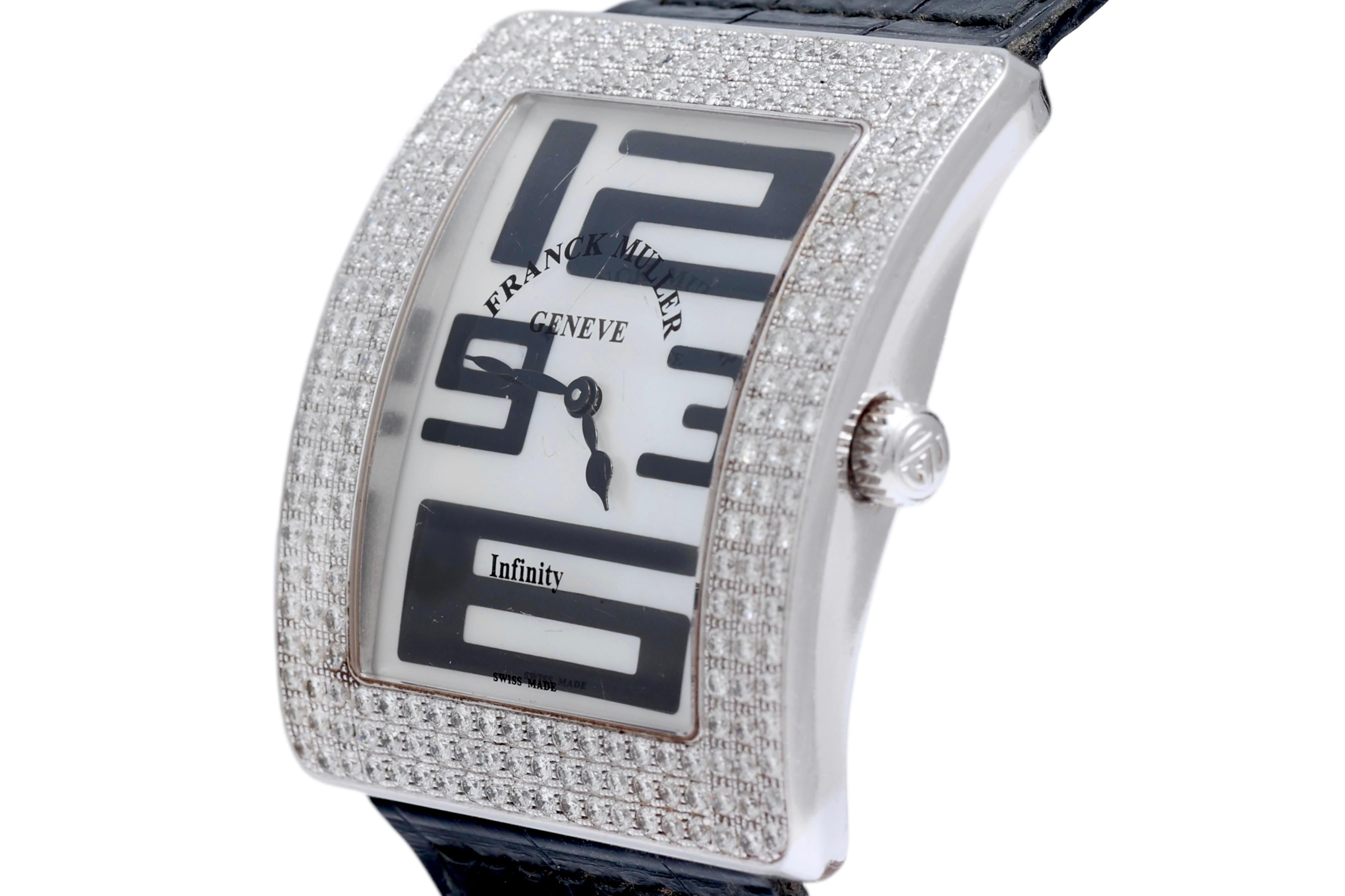 Franck Muller Infinity Vollpavé-Diamant-Quarz-Armbanduhr, Ref 3740 QZ im Angebot 1