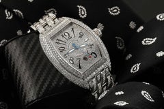 Franck Muller King Conquistador Stainless Steel 25ctw Diamond Men's Watch