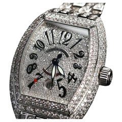 Franck Muller King Conquistador Stainless Steel 25ctw Diamond Men's Watch