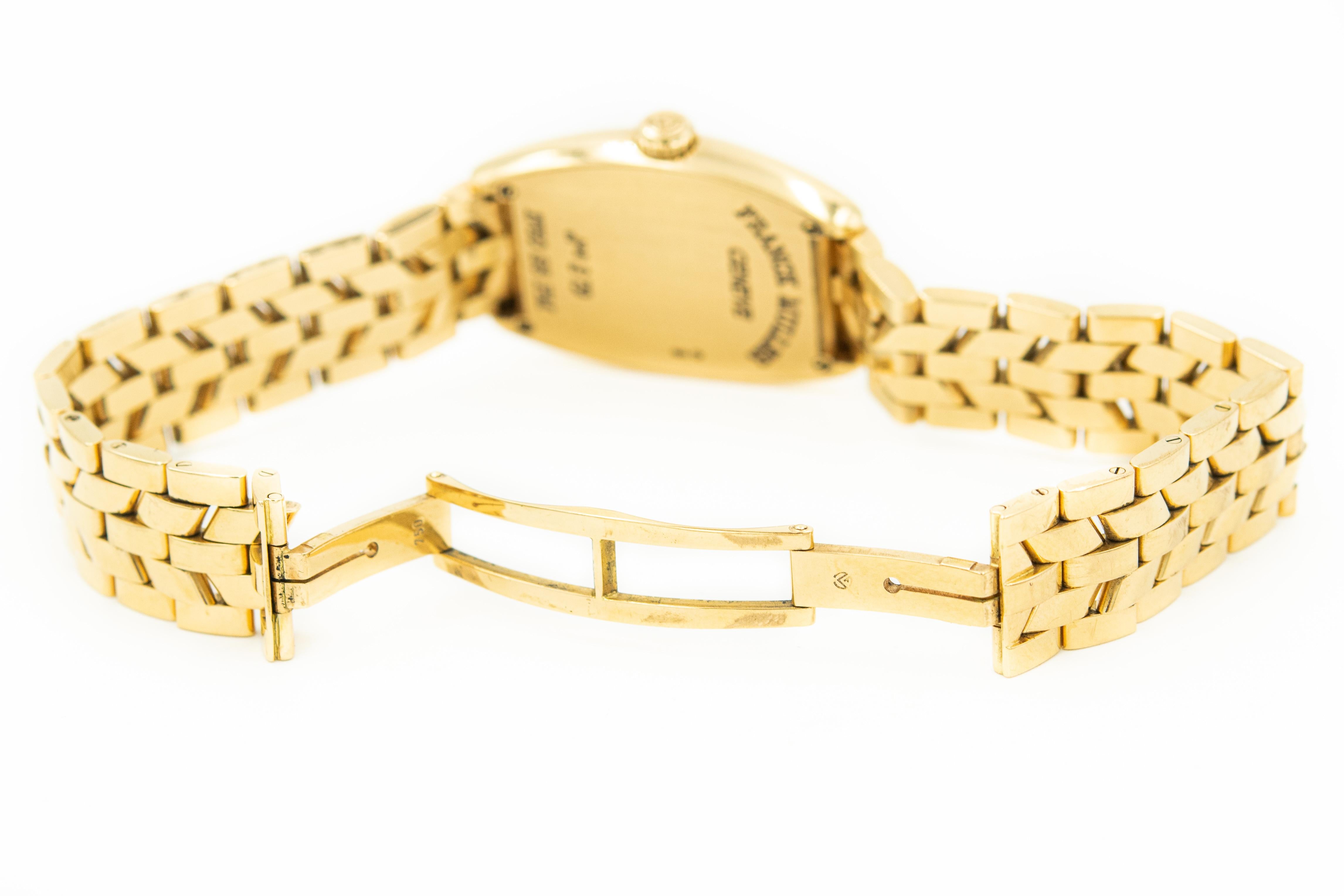  Franck Muller Montre Cintree Curvex en or jaune 18 carats pour femmes 1750 S6 PM Pour femmes 