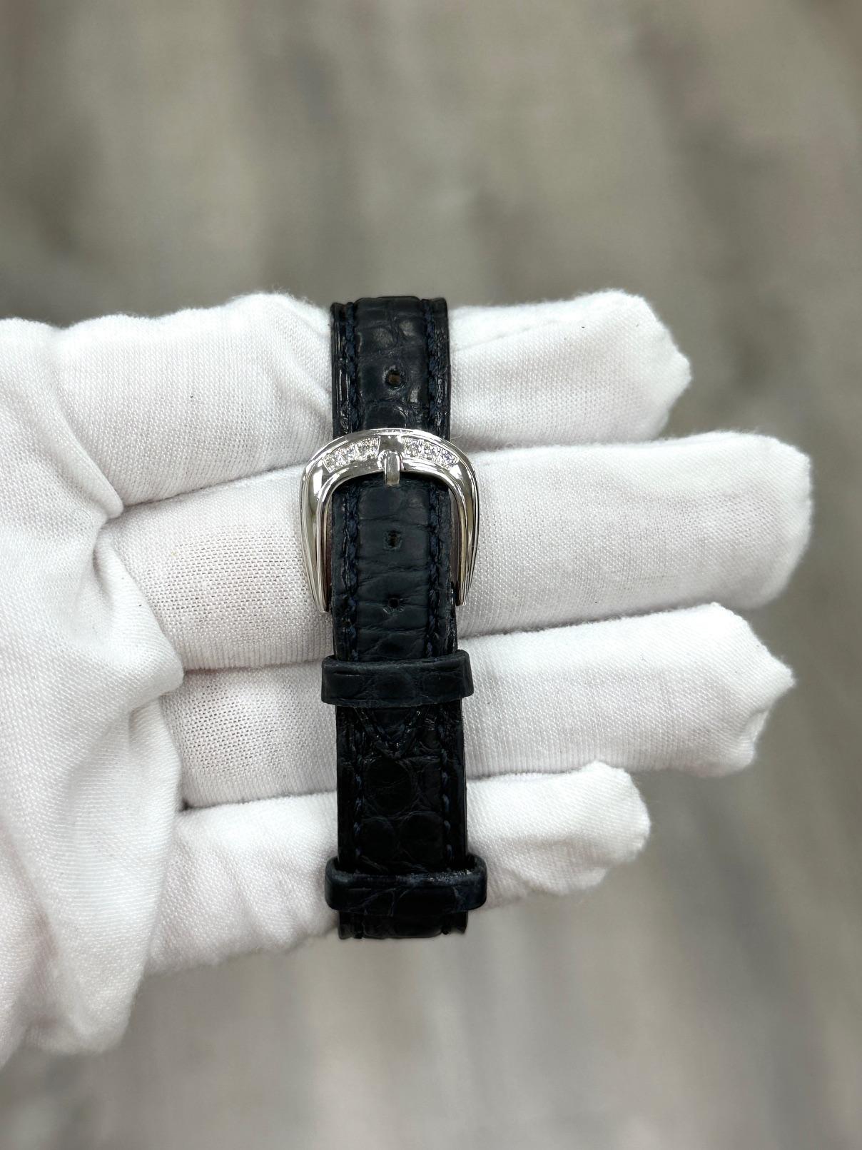 De las mujeres Franck Muller Señoras Cintree Curvex 1752 QZ D Bisel de diamantes con pavé de oro blanco de 18 quilates en venta