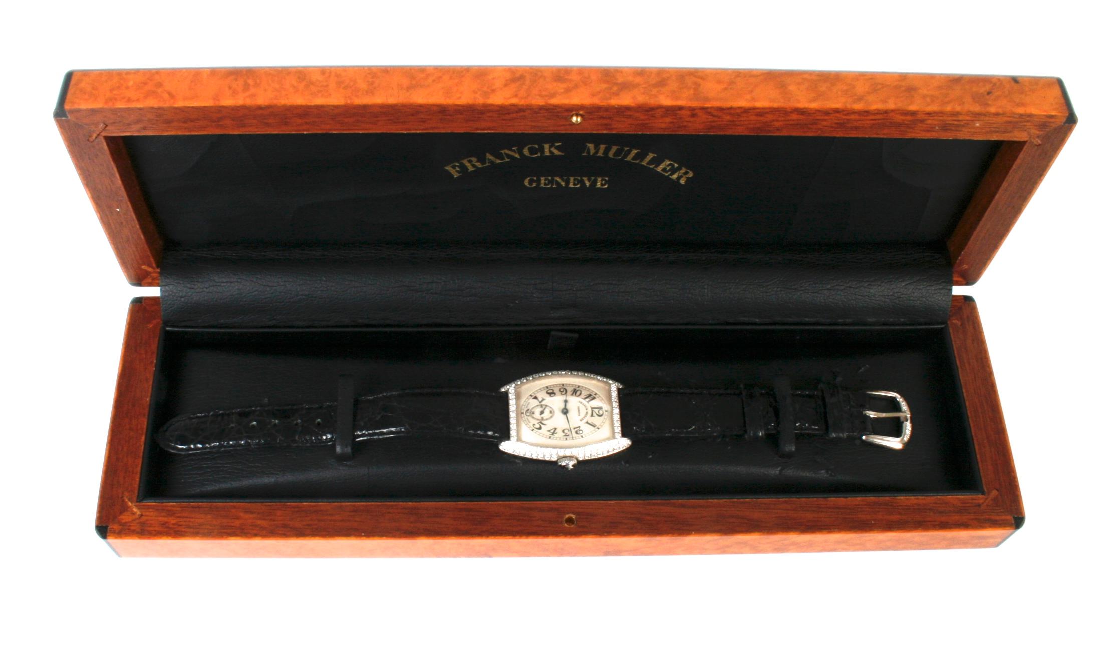 Franck Muller, Ladies Cintree Curvex Chronometro, 18 Karat Gold and Diamonds 8