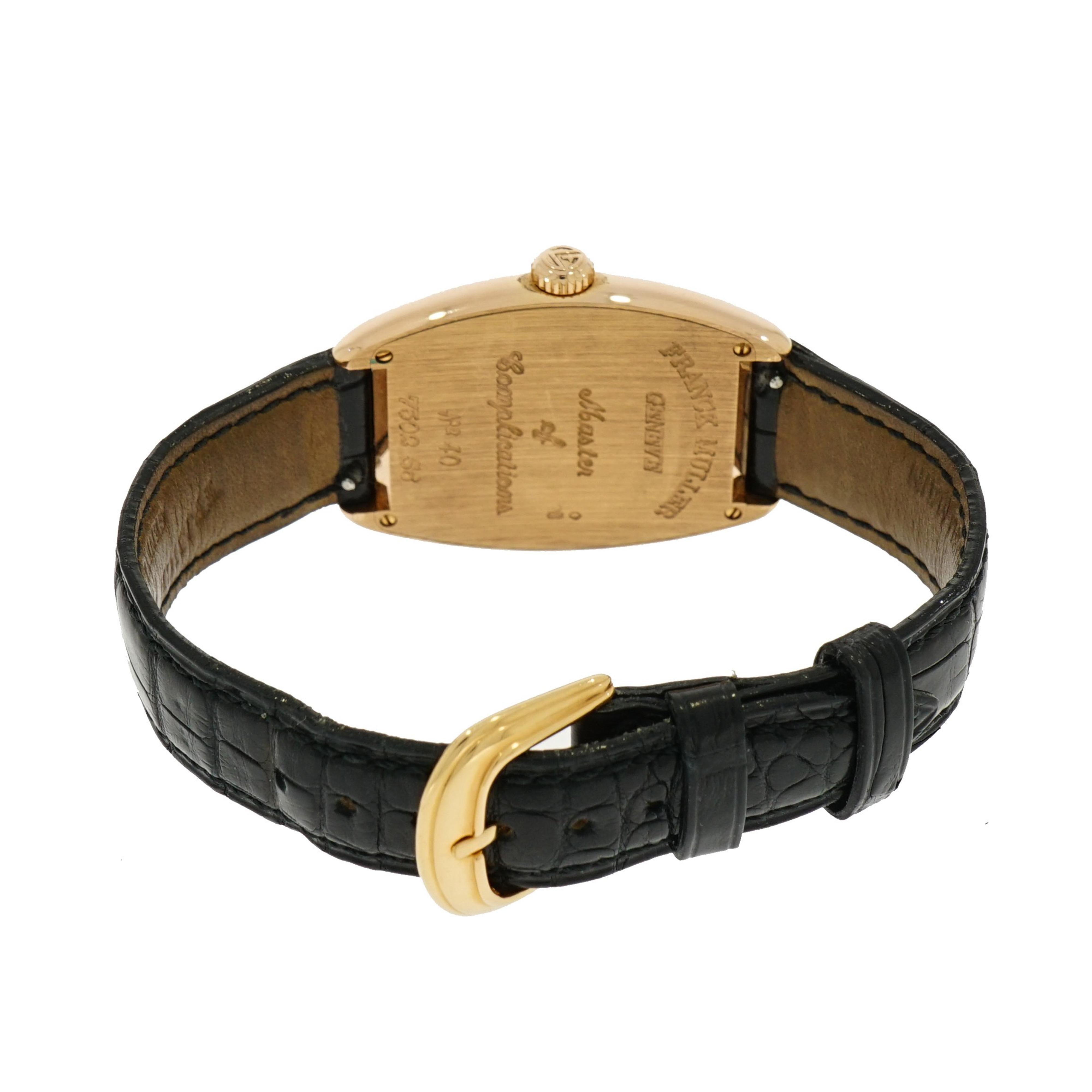 Modern Franck Muller Ladies Rose Gold Curvex manual Wristwatch 