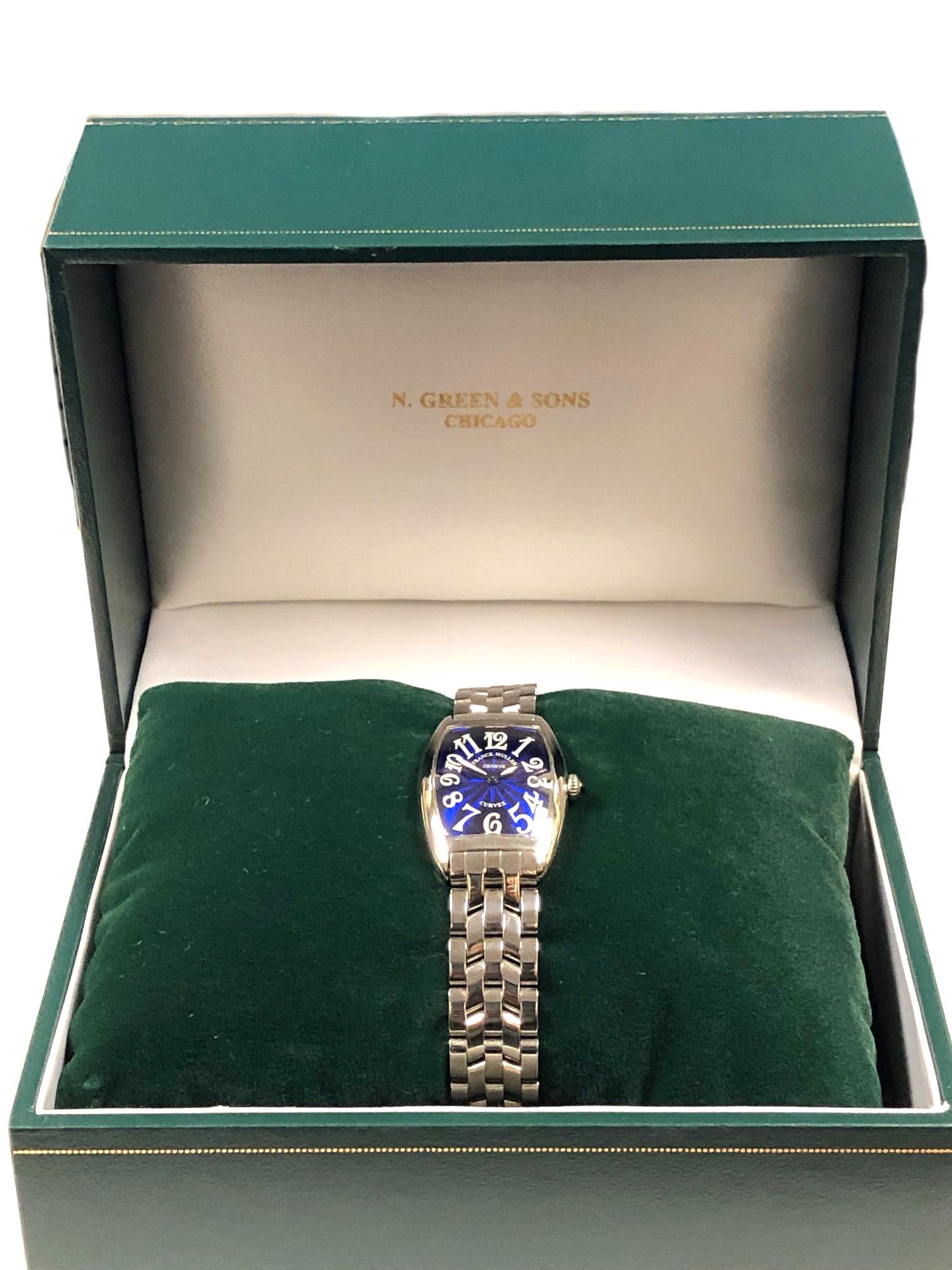 Franck Muller Ladies Stainless Steel Curvex Quartz Wristwatch 1