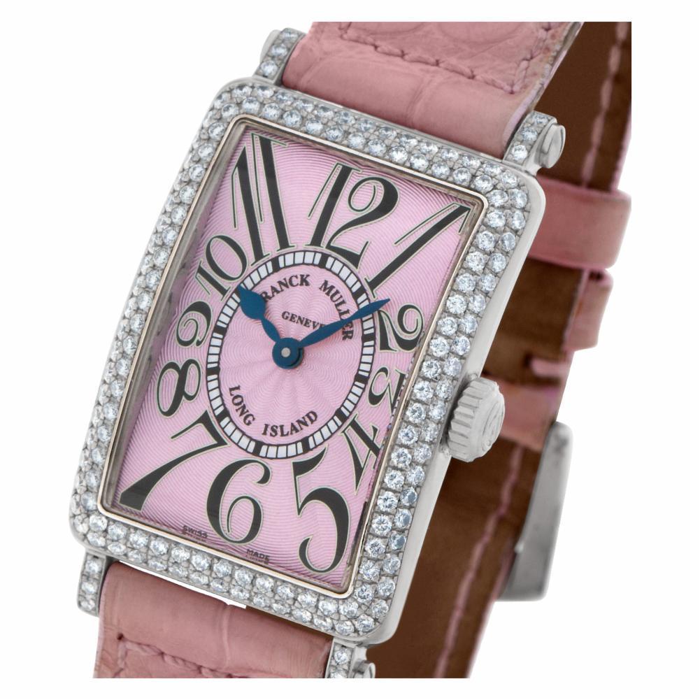 Franck Muller Long Island 902 QZ D, Pink Dial, Certified & In Excellent Condition In Miami, FL