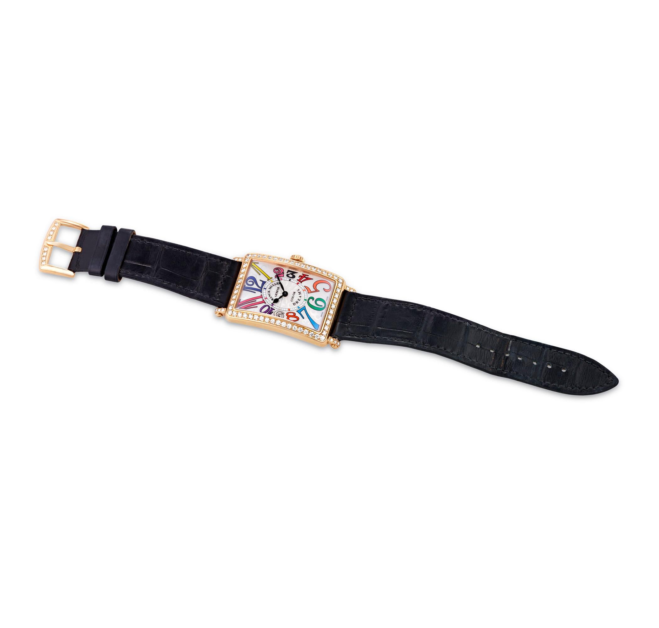 Round Cut Franck Muller Long Island Color Dreams Wristwatch