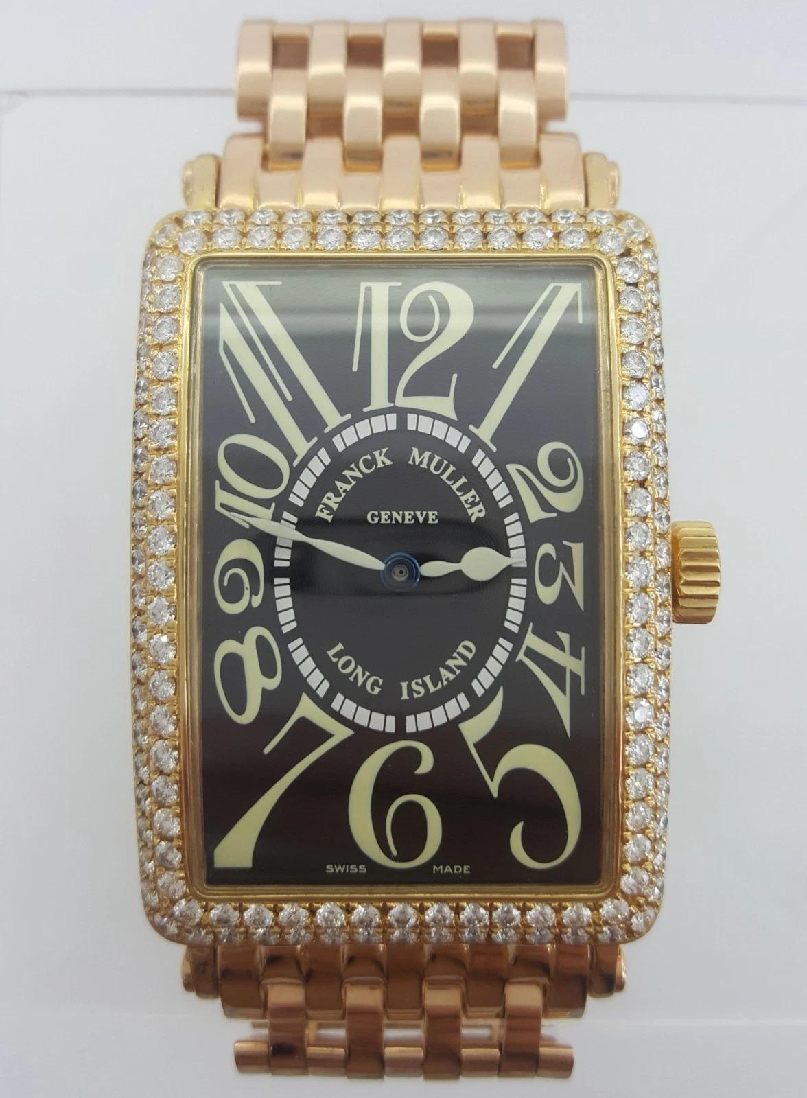 da uomo o donna Franck Muller Long Island Orologio automatico da uomo con diamanti in vendita