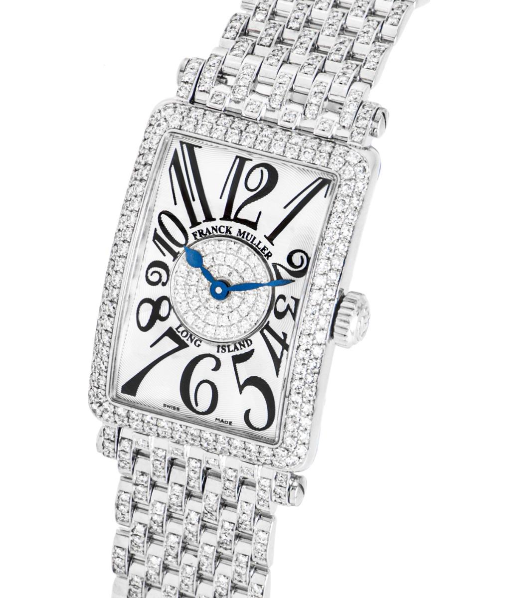 Franck Muller Long Island Diamant-Uhr 902 QZDB 1P mit Diamant-Set (Rundschliff)