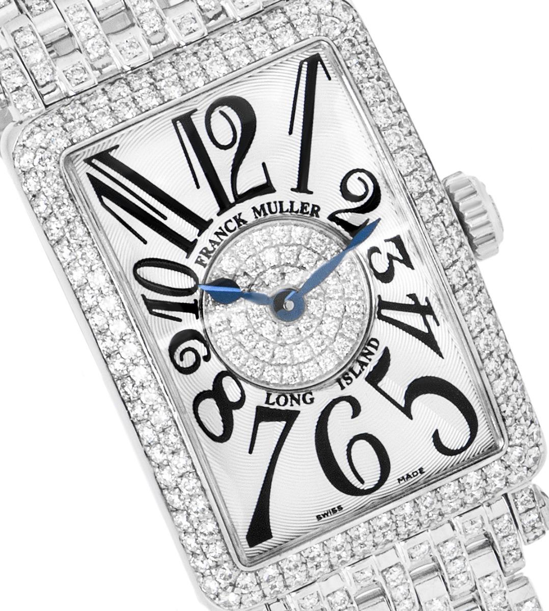 Franck Muller Long Island Diamant-Uhr 902 QZDB 1P mit Diamant-Set im Zustand „Hervorragend“ in Mayfair, London, London