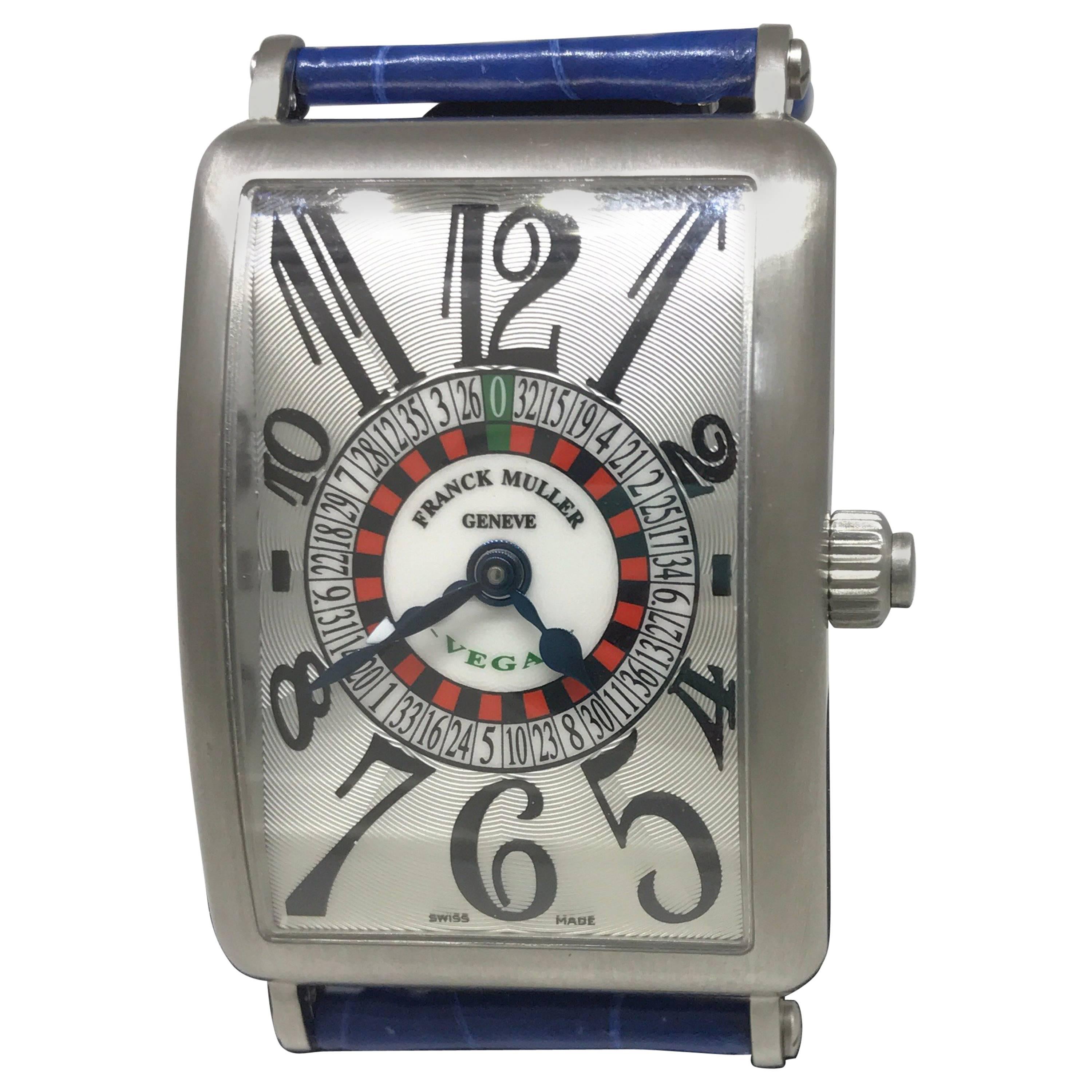 Franck Muller Long Island Las Vegas Stainless Steel Silver Dial Men's Watch 1250 For Sale