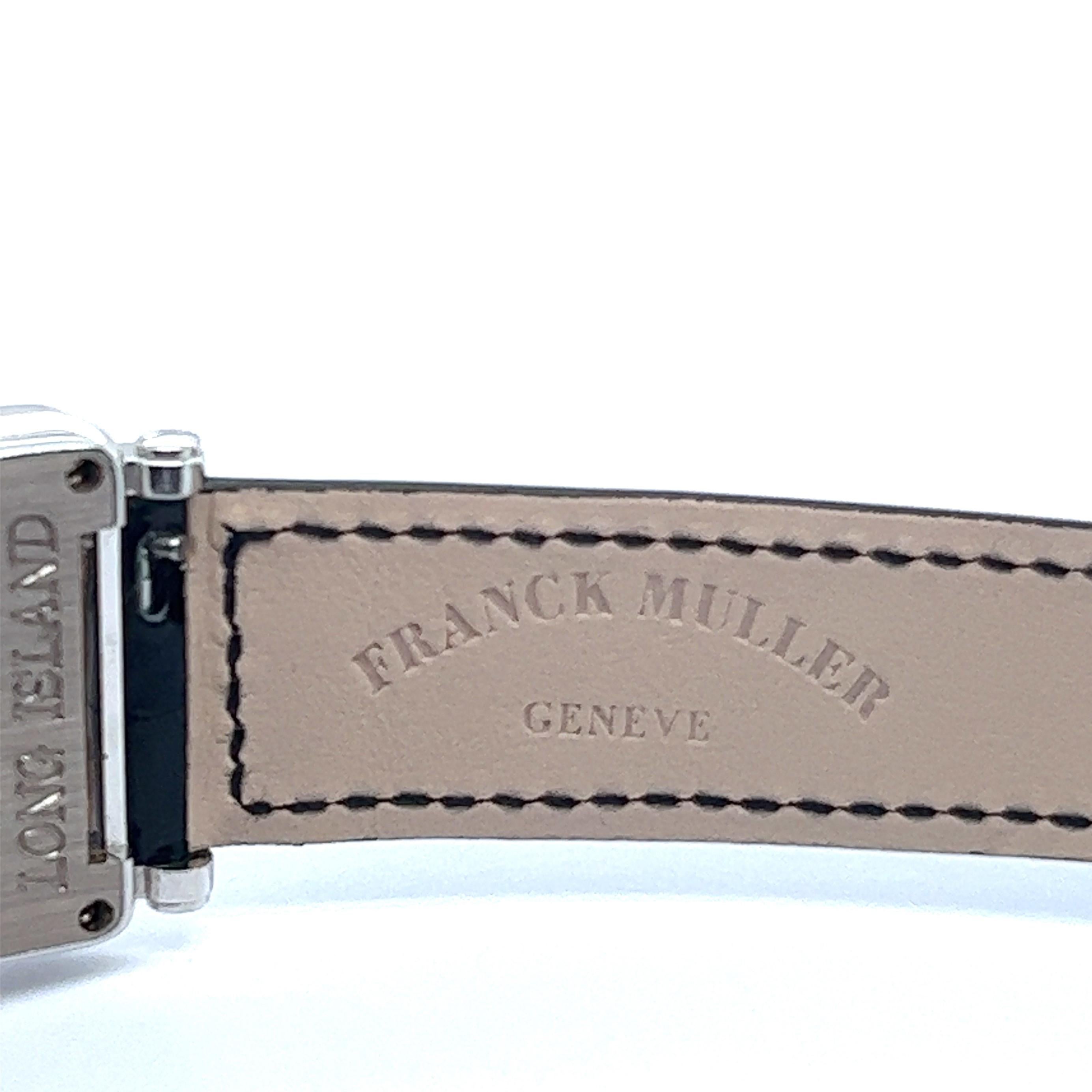 Modern Franck Muller Long Island Watch in 18 Karat White Gold with Diamonds For Sale