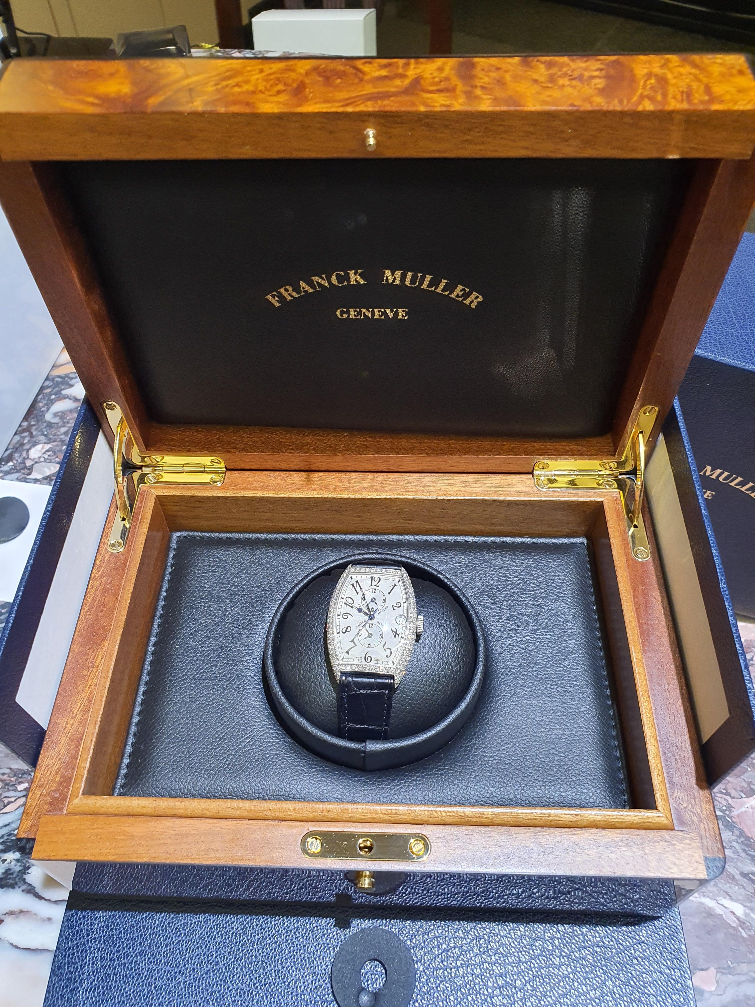 Franck Muller Master Banker 18 Karat White Gold and Diamonds 5850 MBD 4