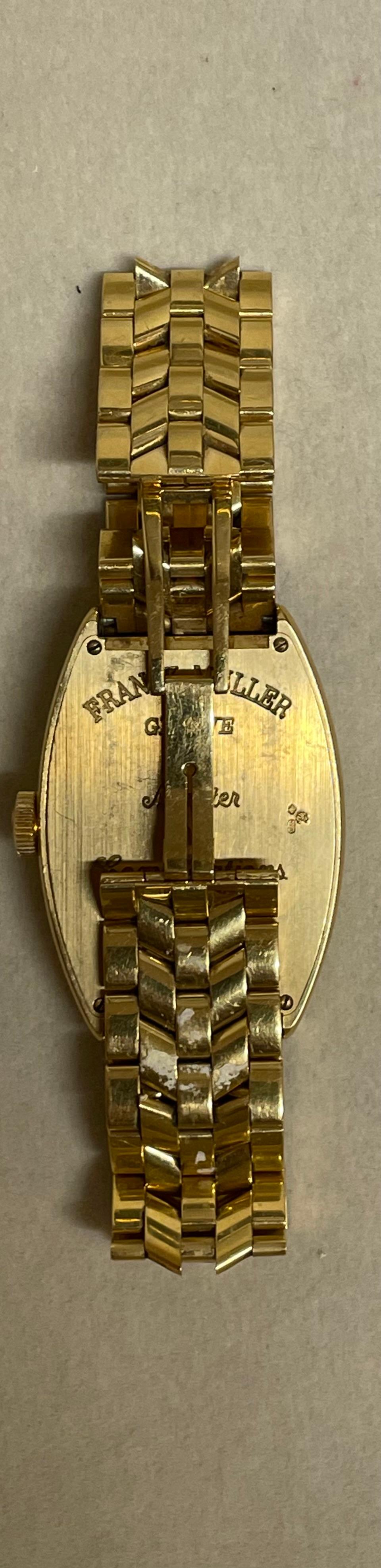 Franck Muller Master Banker Or 18K Cadran Bleu Montre Automatique pour Homme 5850 MB en vente 3