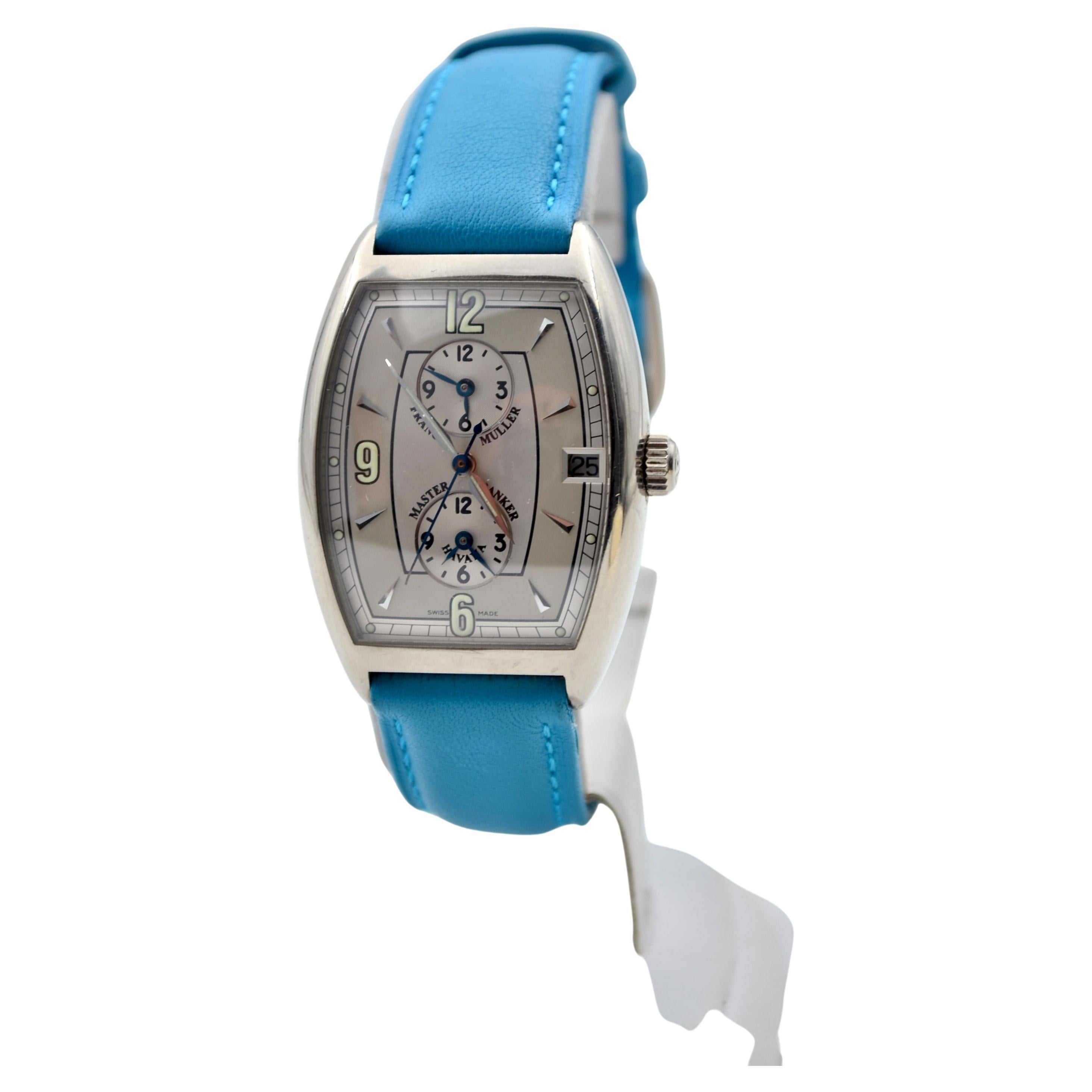 Franck Muller Master Banker Havana Triple Timezone White Gold Ref: 2582 M