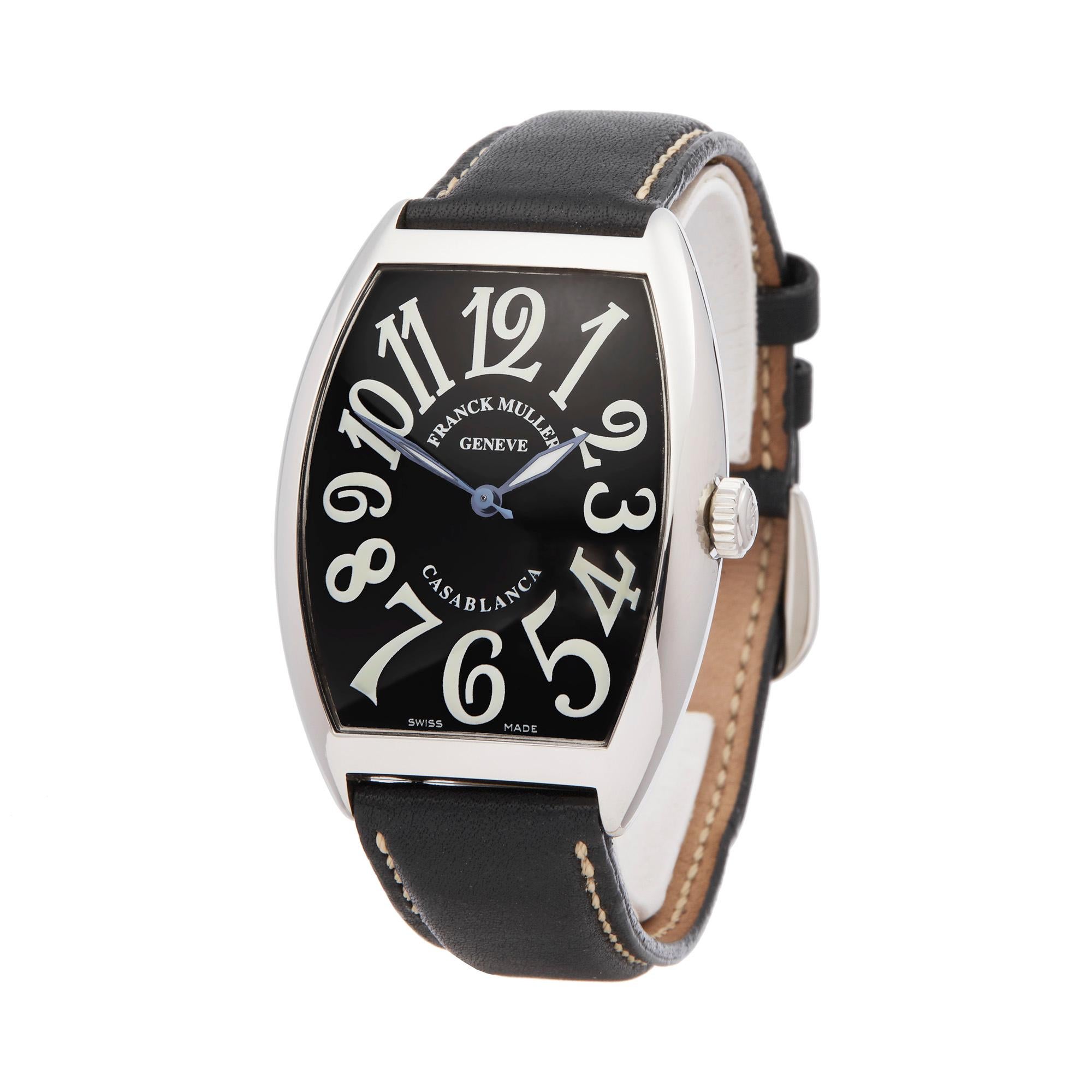 Reference: COM1955
Manufacturer: Franck Muller
Model: Master Banker
Model Reference: 6850
Age: Circa 2000's
Gender: Men's
Box and Papers: Presentation Box
Dial: Black Arabic
Glass: Sapphire Crystal
Movement: Automatic
Water Resistance: To