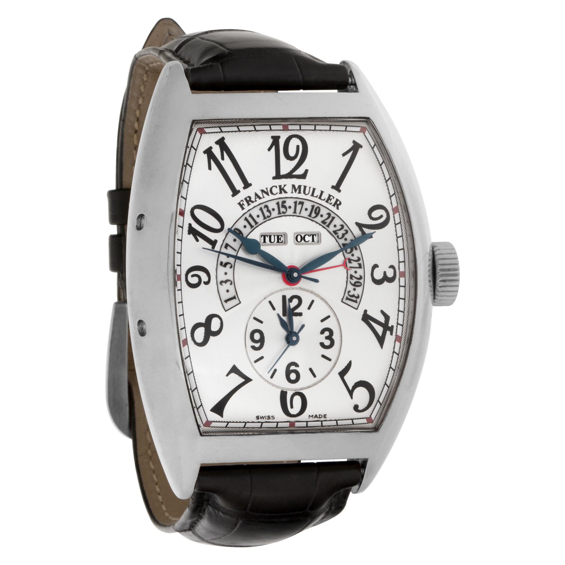 Franck Muller Master Calendar 9880 mc mb in White Gold with a Silver dial 43mm In Excellent Condition In Surfside, FL
