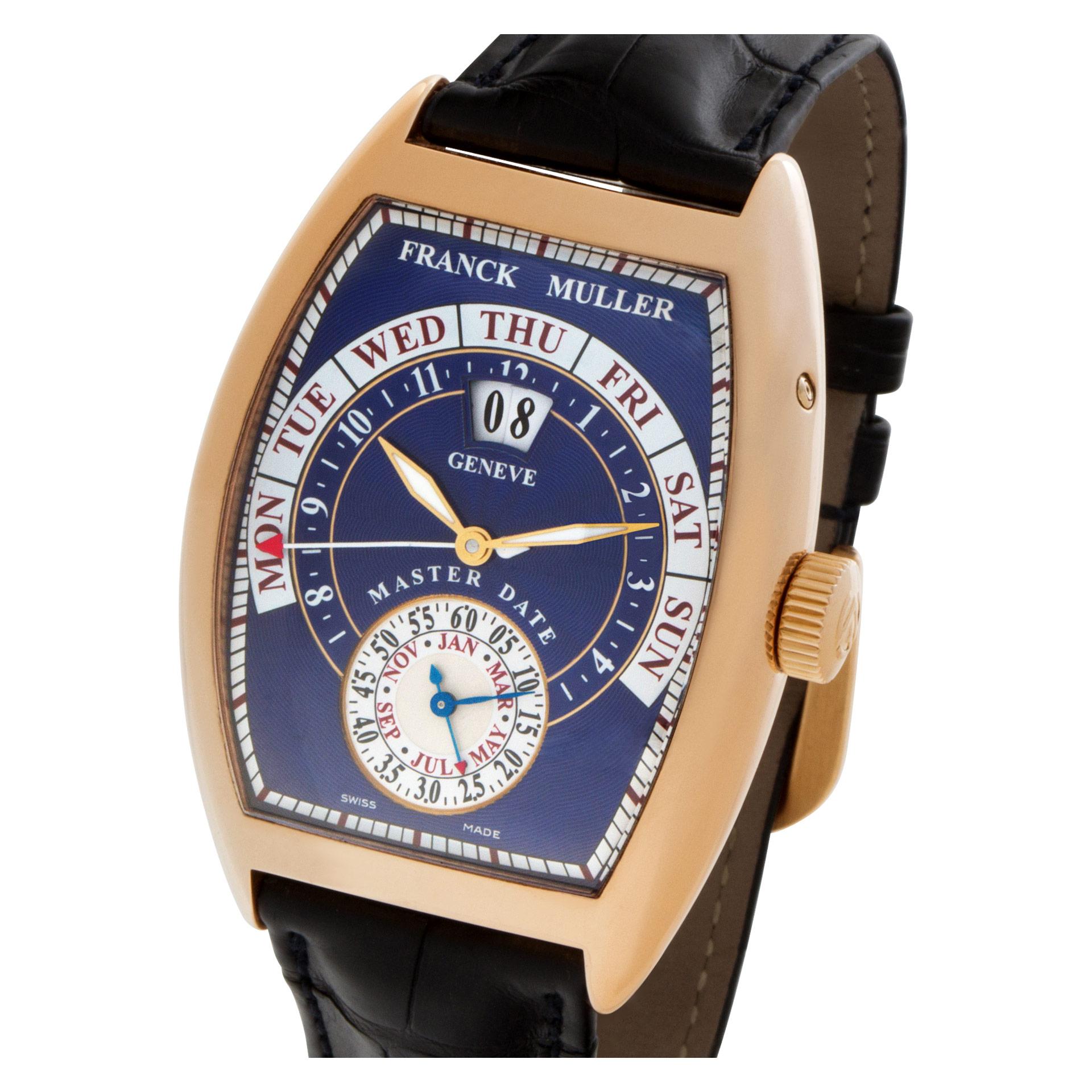 Franck Muller Master Date 8880 GG DT 18k Rose Gold Auto Watch In Excellent Condition In Surfside, FL