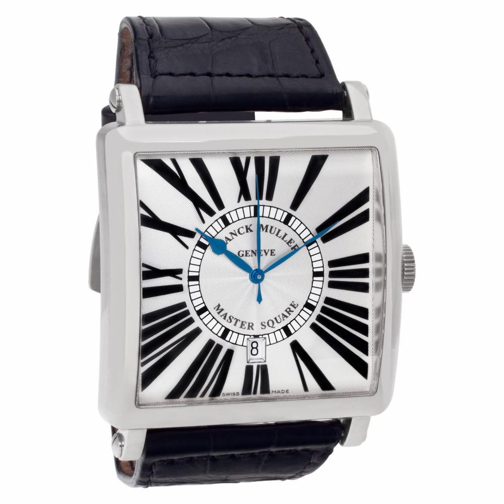 Contemporary Franck Muller Master Square 6000 K SC, Black Dial, Certified and Warranty For Sale