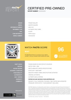 Franck Muller Master Square 6000 K SC, Case, Certified