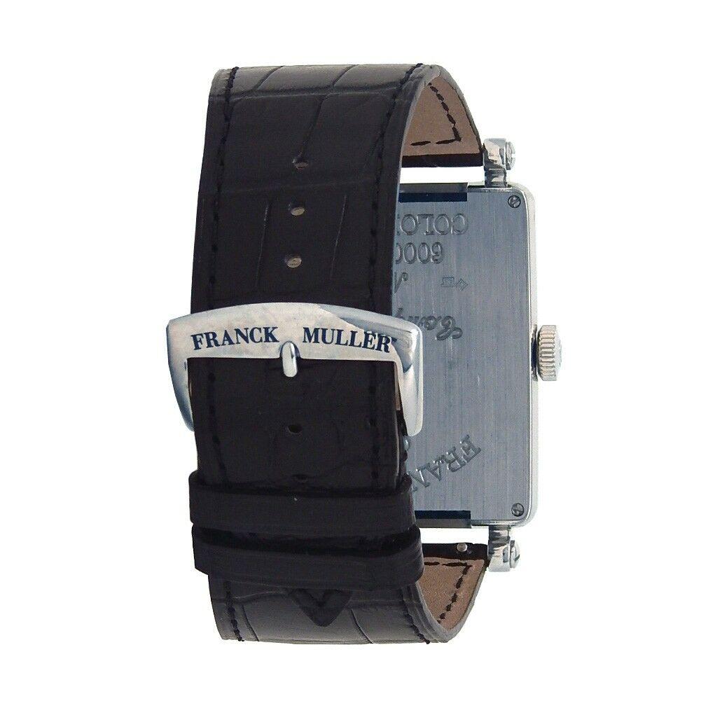 Franck Muller Master Square Color Dream 18k White Gold Automatic Watch 6000KSCDT In Excellent Condition For Sale In New York, NY