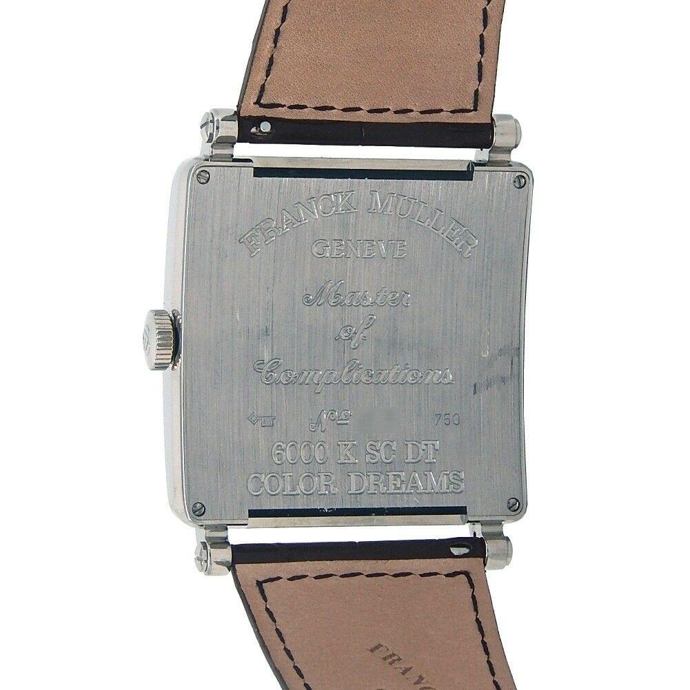 Men's Franck Muller Master Square Color Dream 18k White Gold Automatic Watch 6000KSCDT For Sale