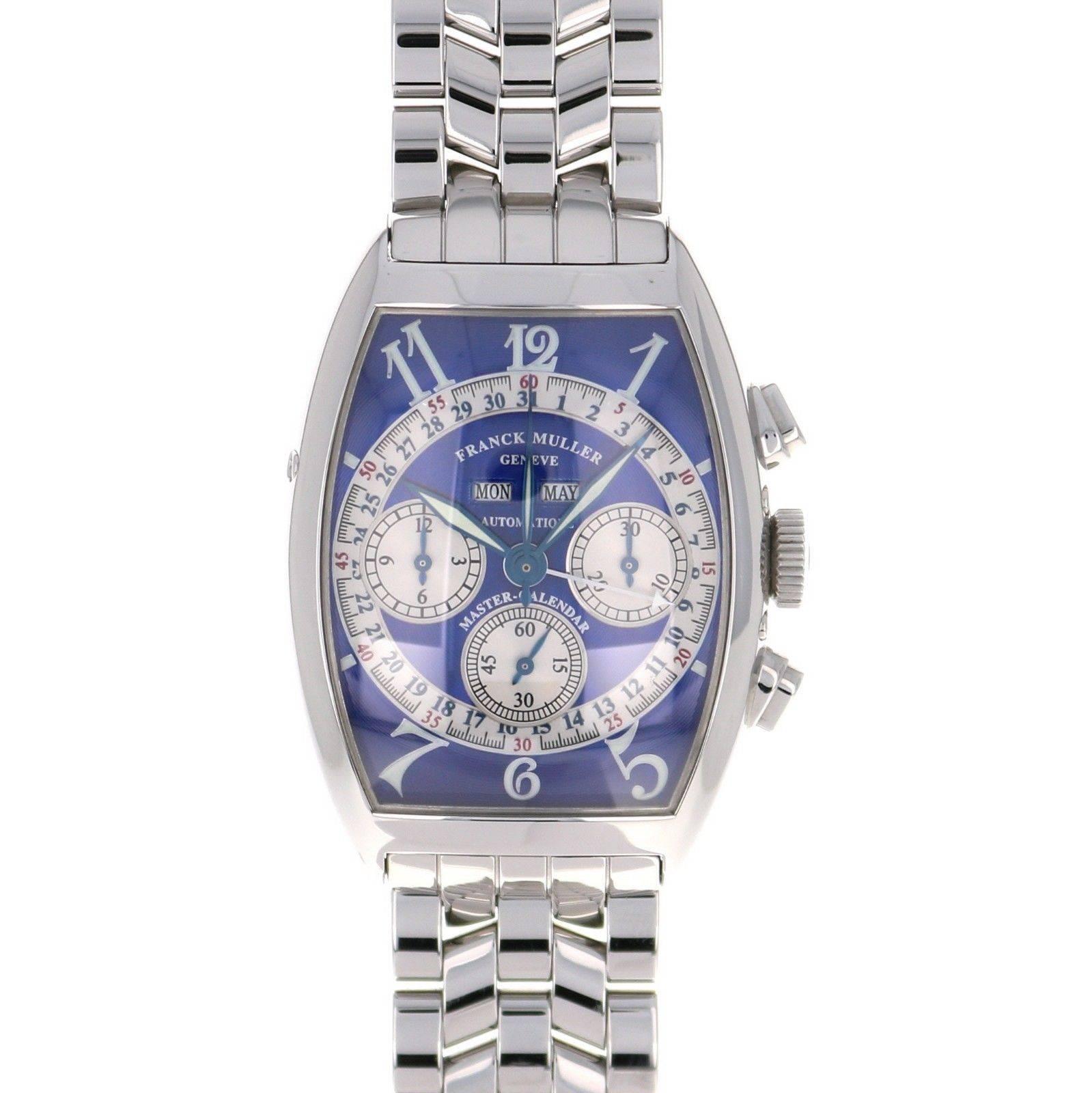 Franck Muller Stainless Steel Triple Calendar Chronograph Automatic Wristwatch 1