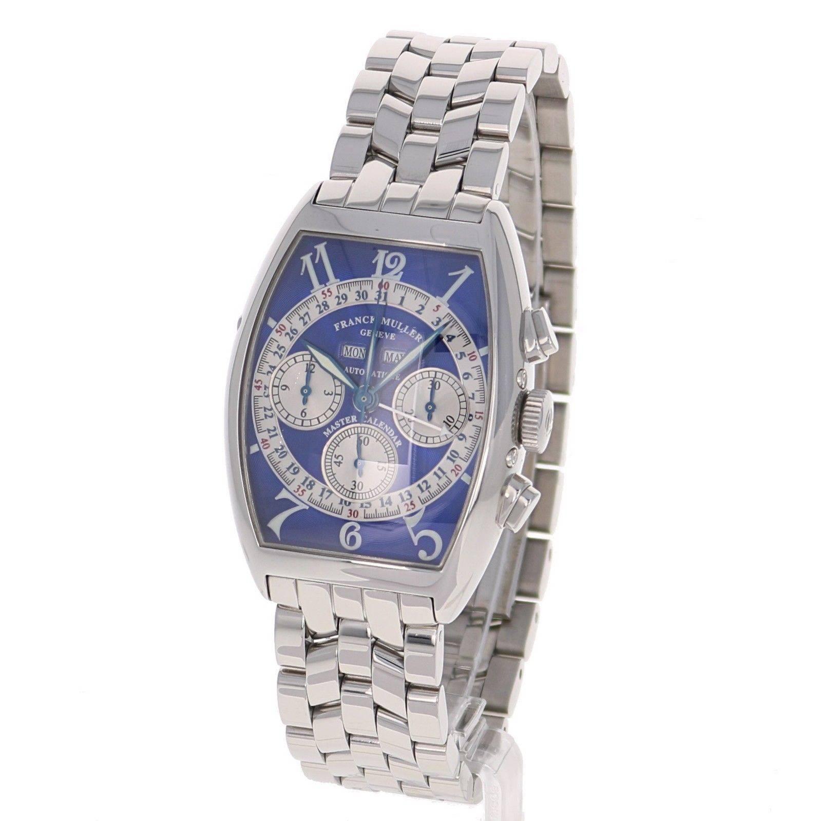 Franck Muller Stainless Steel Triple Calendar Chronograph Automatic Wristwatch 3