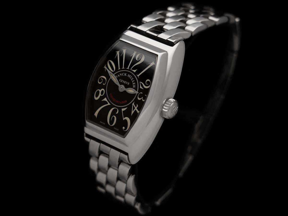 Franck Muller Nquistador 8005 L QZ Damen-Armbanduhr - Edelstahl im Zustand „Gut“ im Angebot in Suwanee, GA