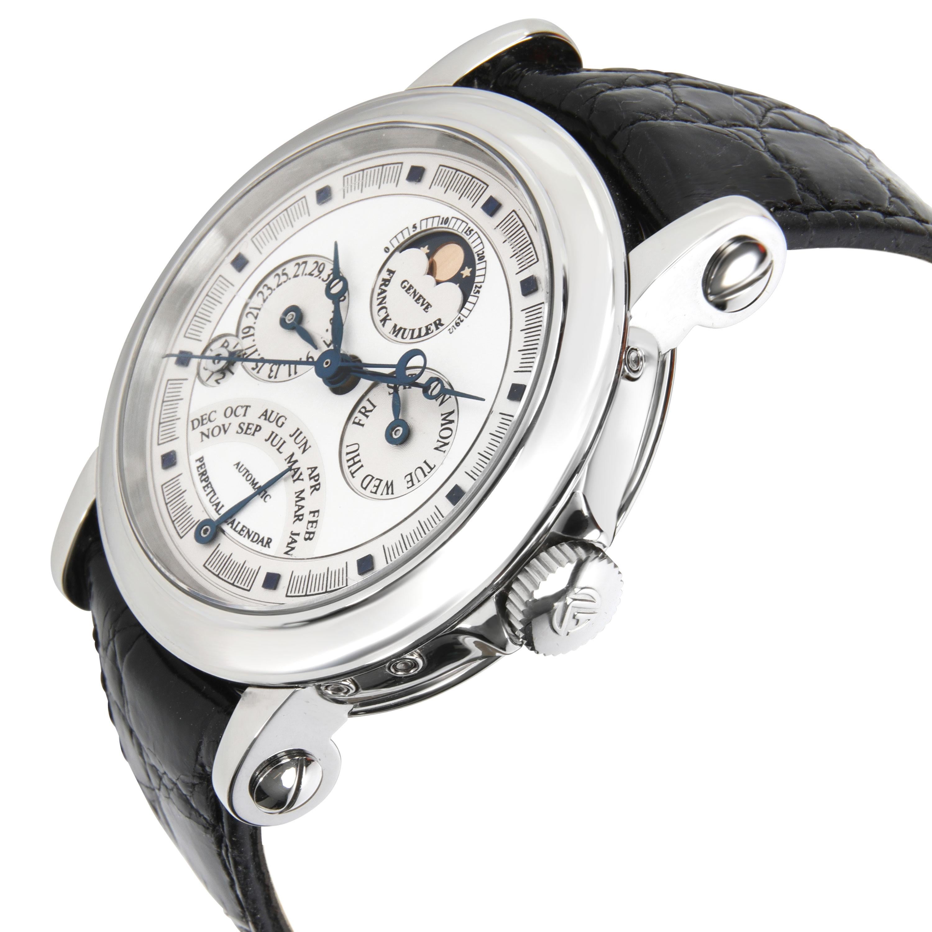 Franck Muller: Edelstahl Herrenuhr Ewiger Kalender 7000 QP A im Zustand „Hervorragend“ in New York, NY